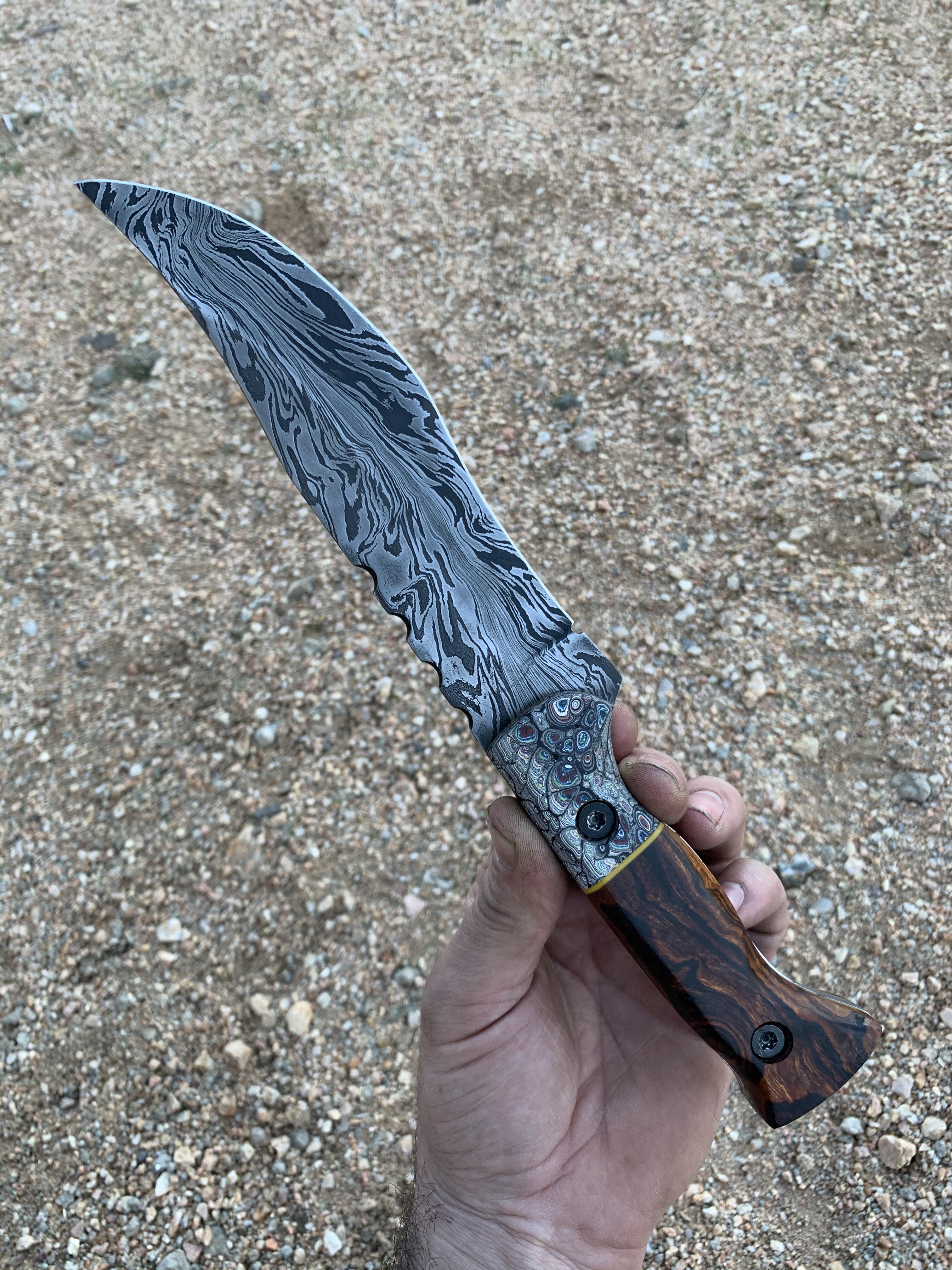 Just finished this one up! Feather Damascus (first time I’ve