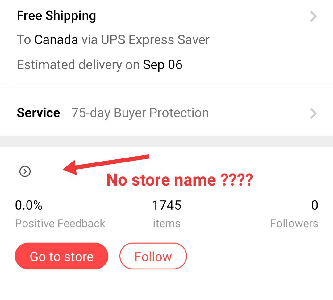 A store without any name? If I try to go to the store page it returns