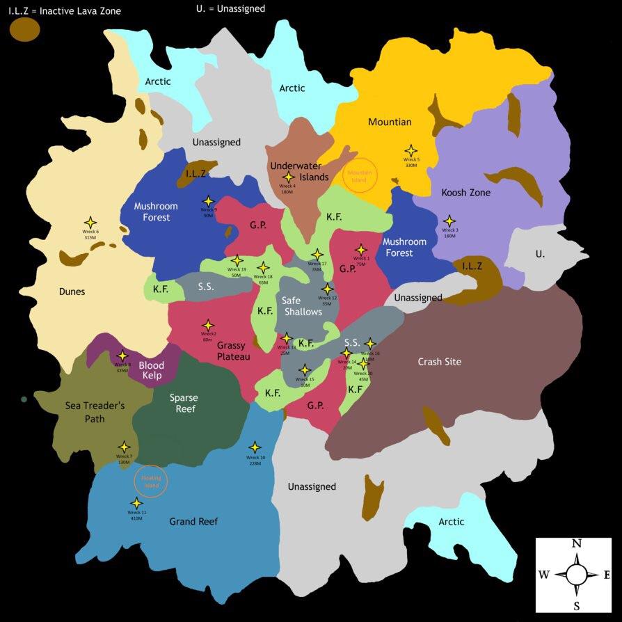 Subnautica below zero biome map mokasinja