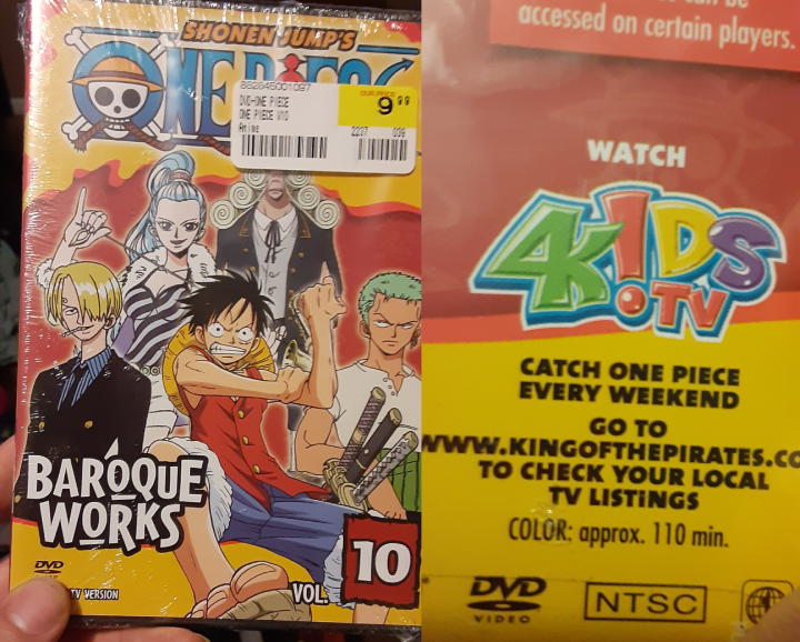 A copy of the infamous 4kids dub of One Piece on dvd. r/OnePiece