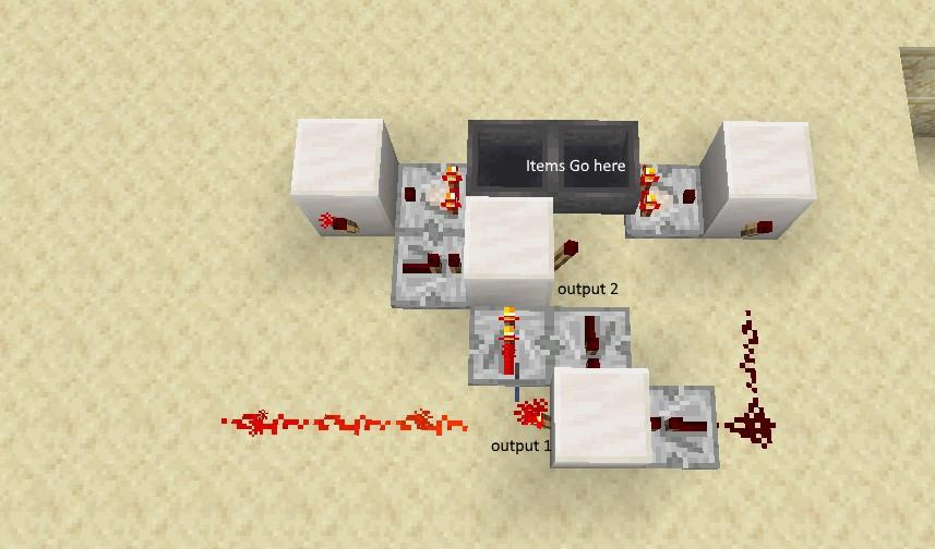 Silent & Simple redstone clock (2 outputs) redstone