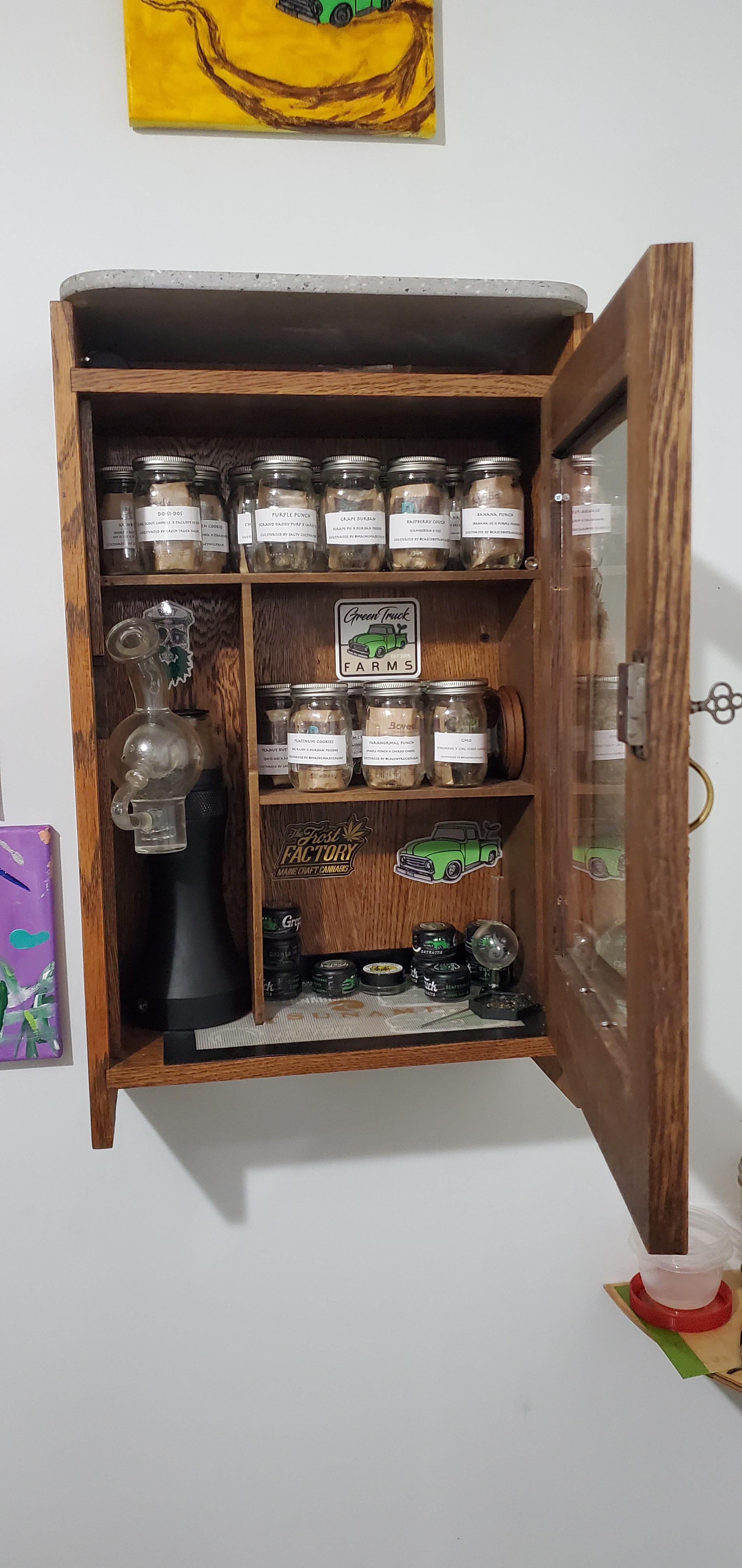 My antique medicine Popped out the mirror and had glass cut