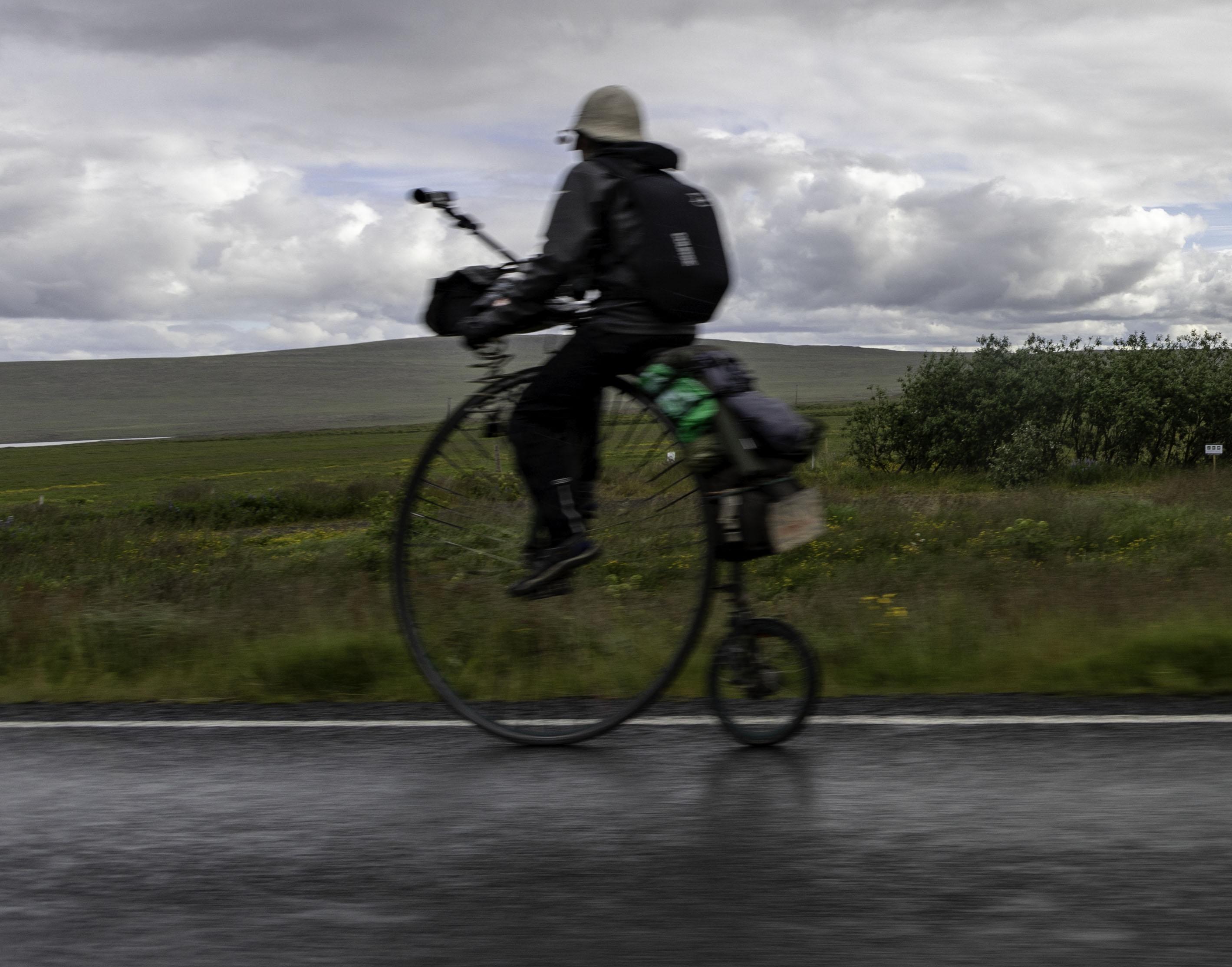 Selfie stick? Check. Africa Corps pith helmet? Check. Penny Farthing