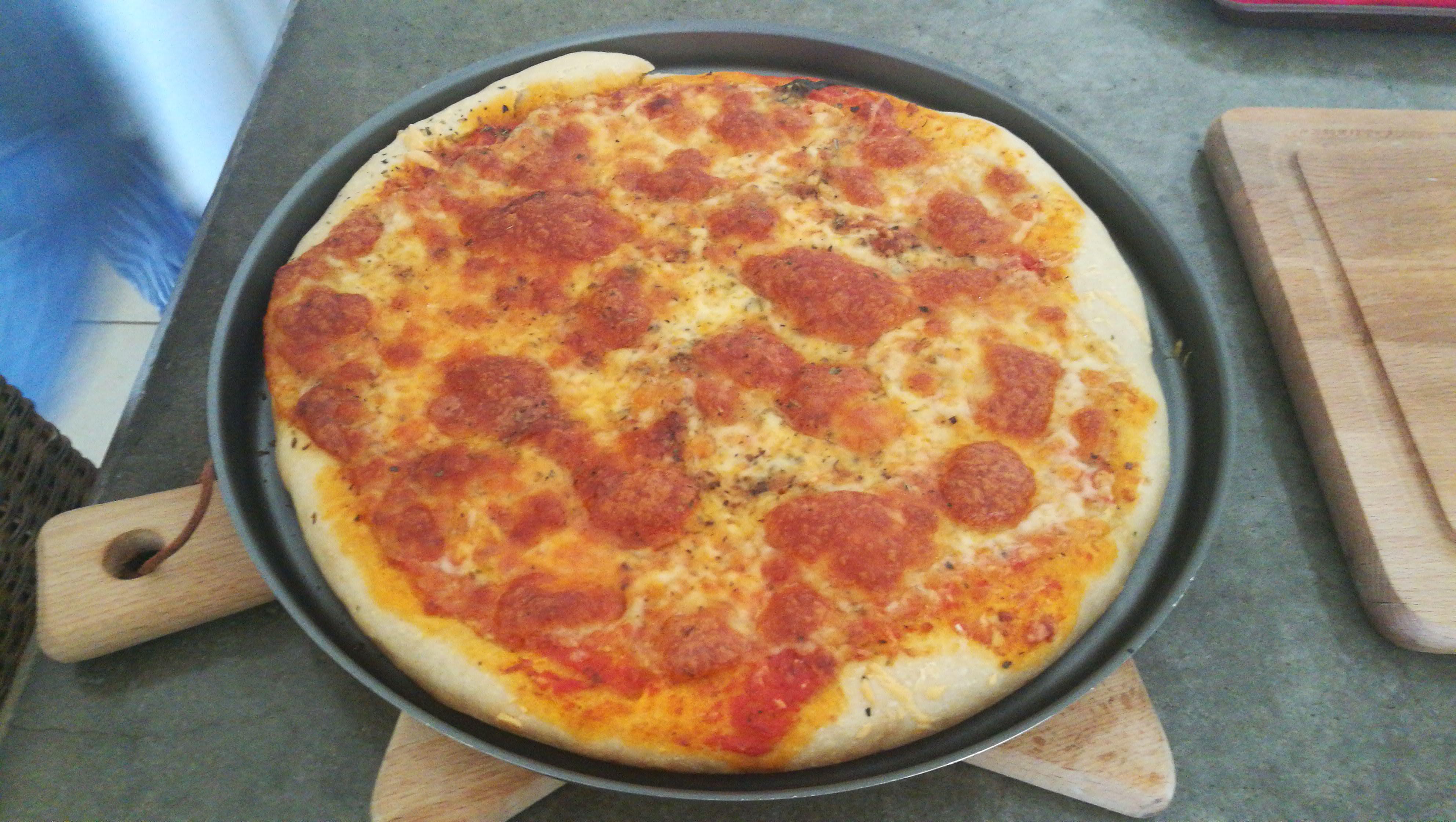 Mozzarella and Provolone pizza [Homemade] r/food