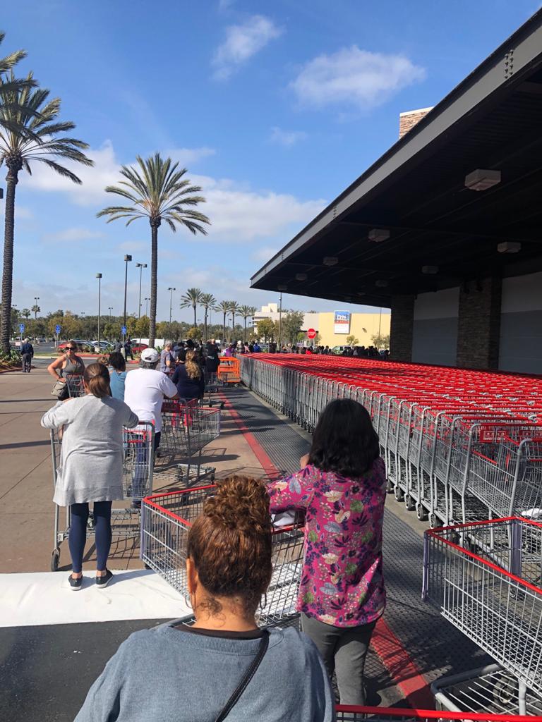 Queue at Costco (District) irvine