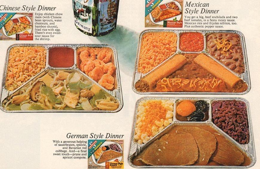 A TV dinner advertisement from the 1970s r/Damnthatsinteresting