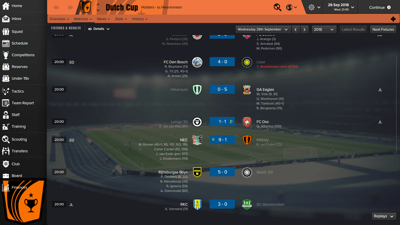 [screenshot] Never seen a team score 8 goals in extra time. footballmanagergames