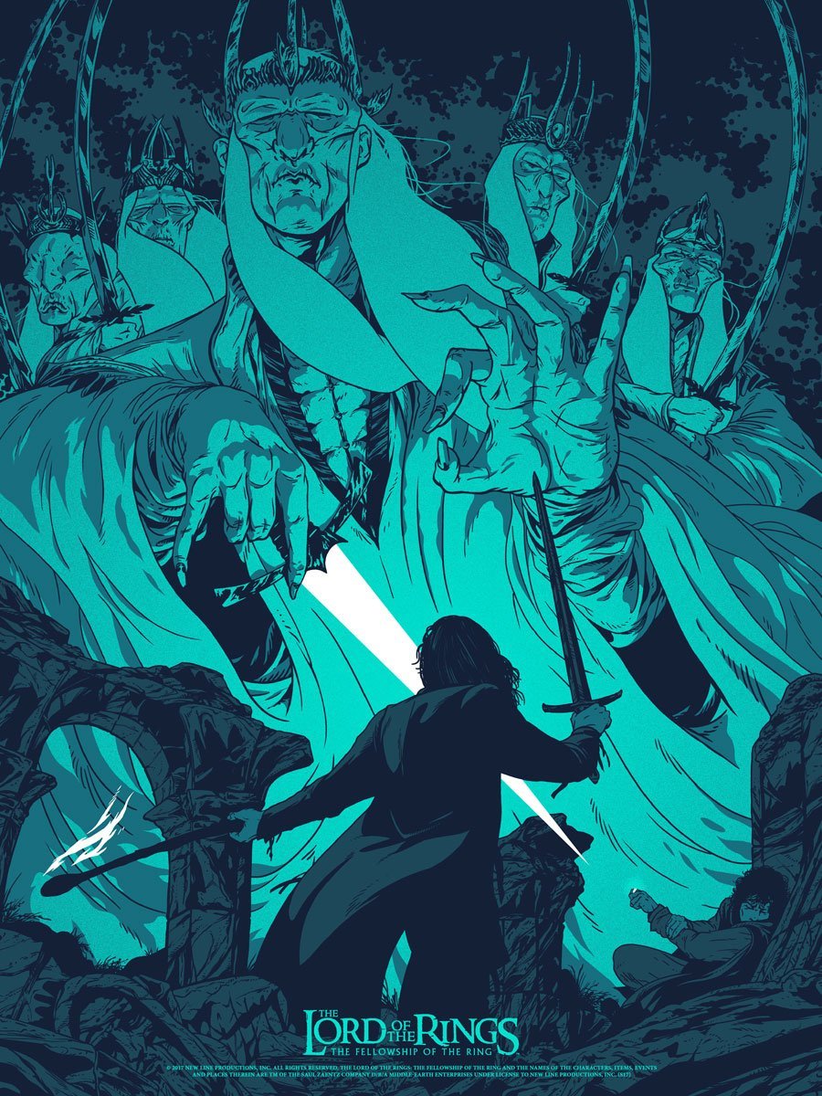 'A Knife in the Dark' poster by Johnny Dombrowski r/lotr