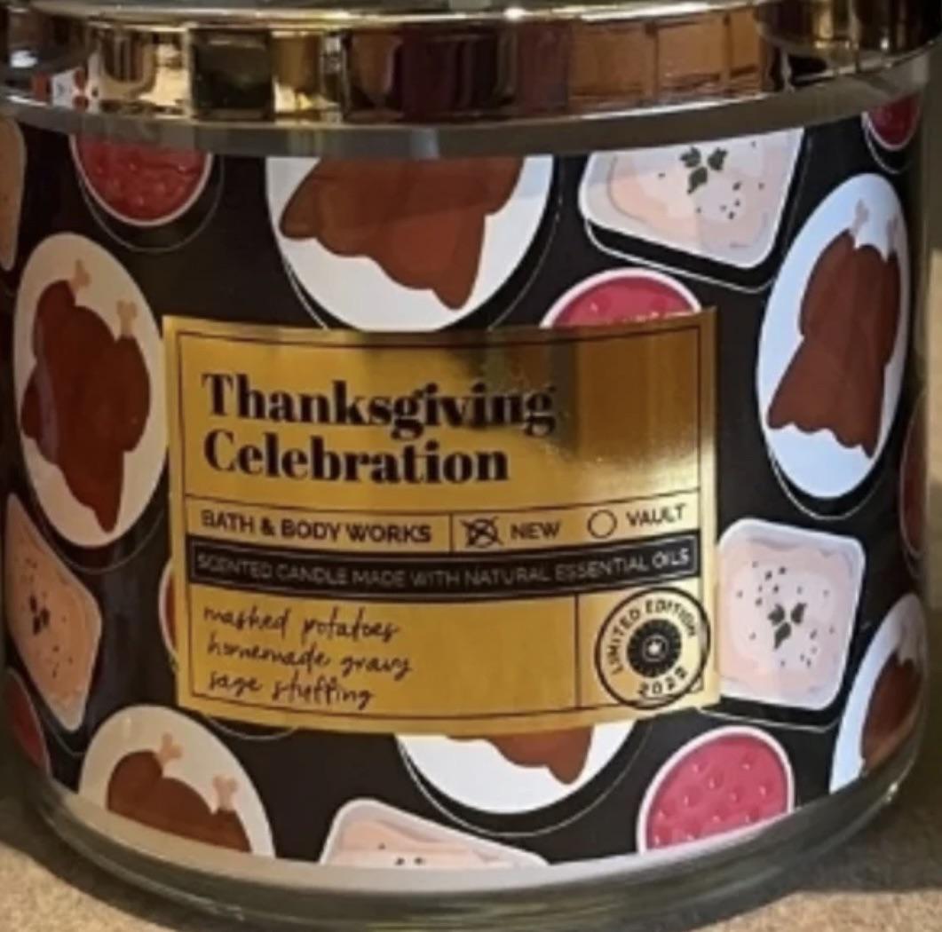 Mashed potatoes, homemade gravy, sage stuffing??? Candle???? r