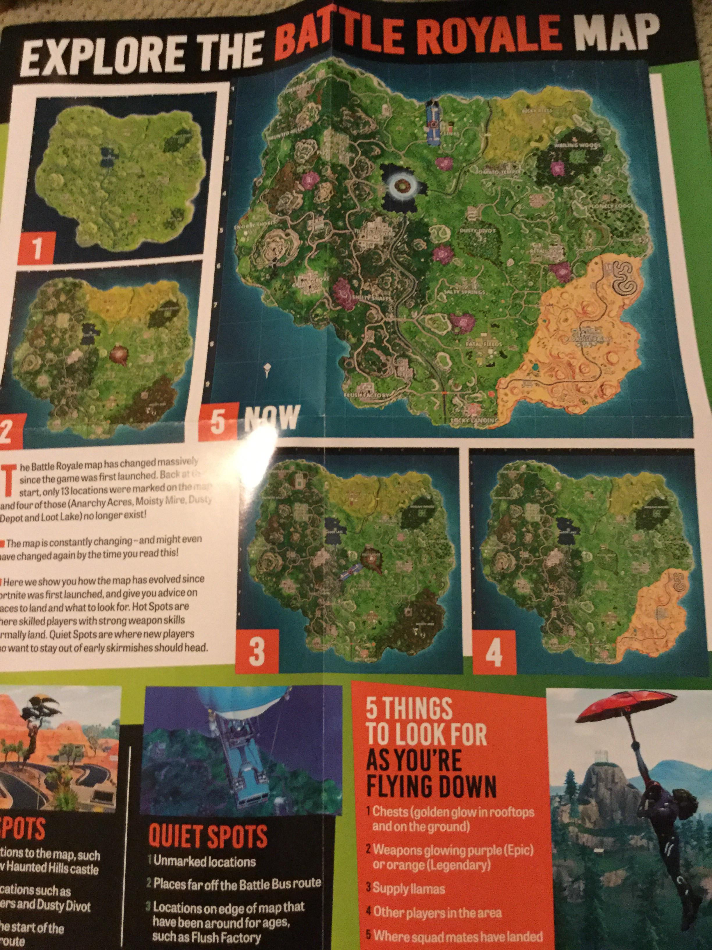 I think this poster of the Fortnite maps throughout the seasons is a