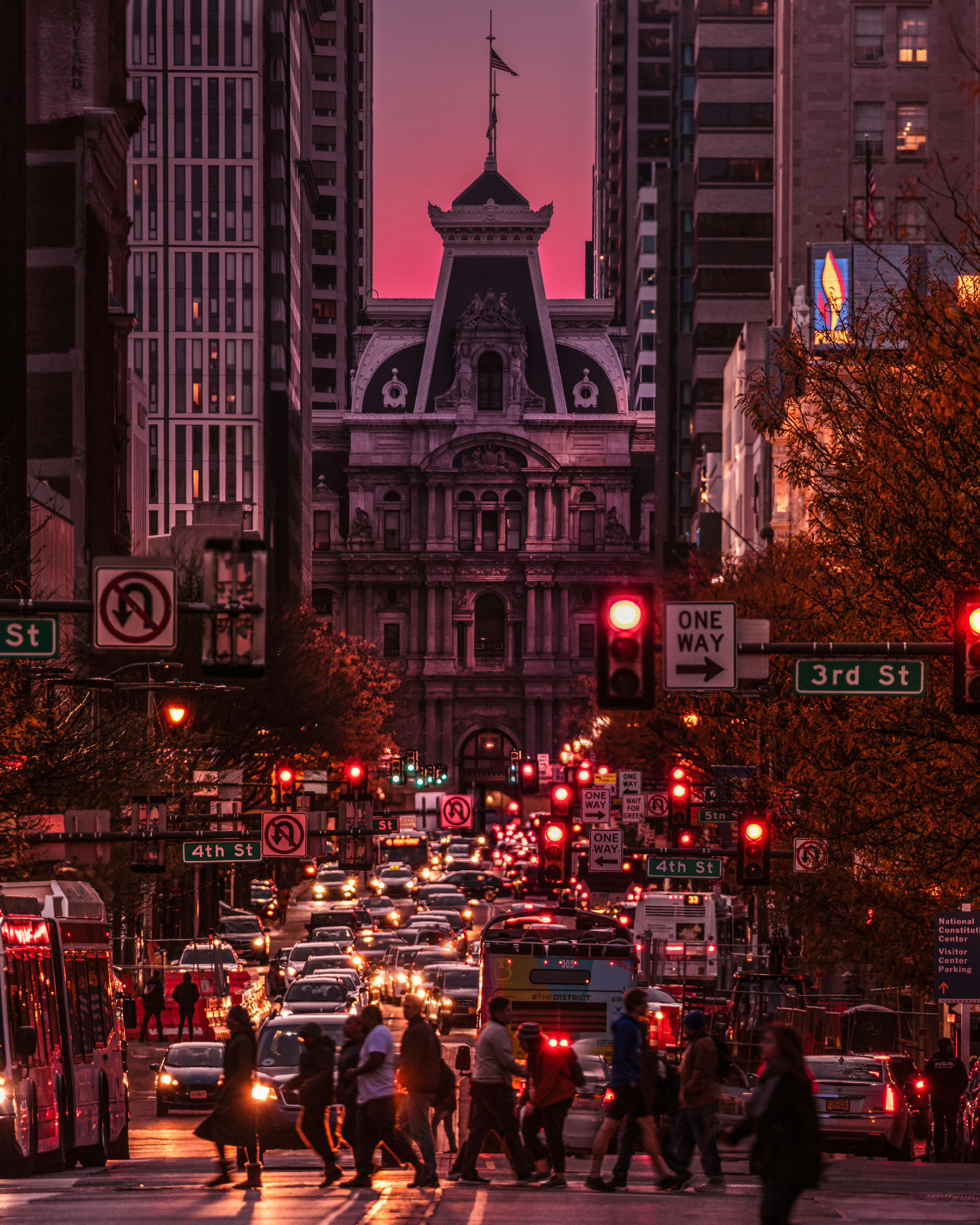 A look down East Market St in the Fall of 2019, just before the
