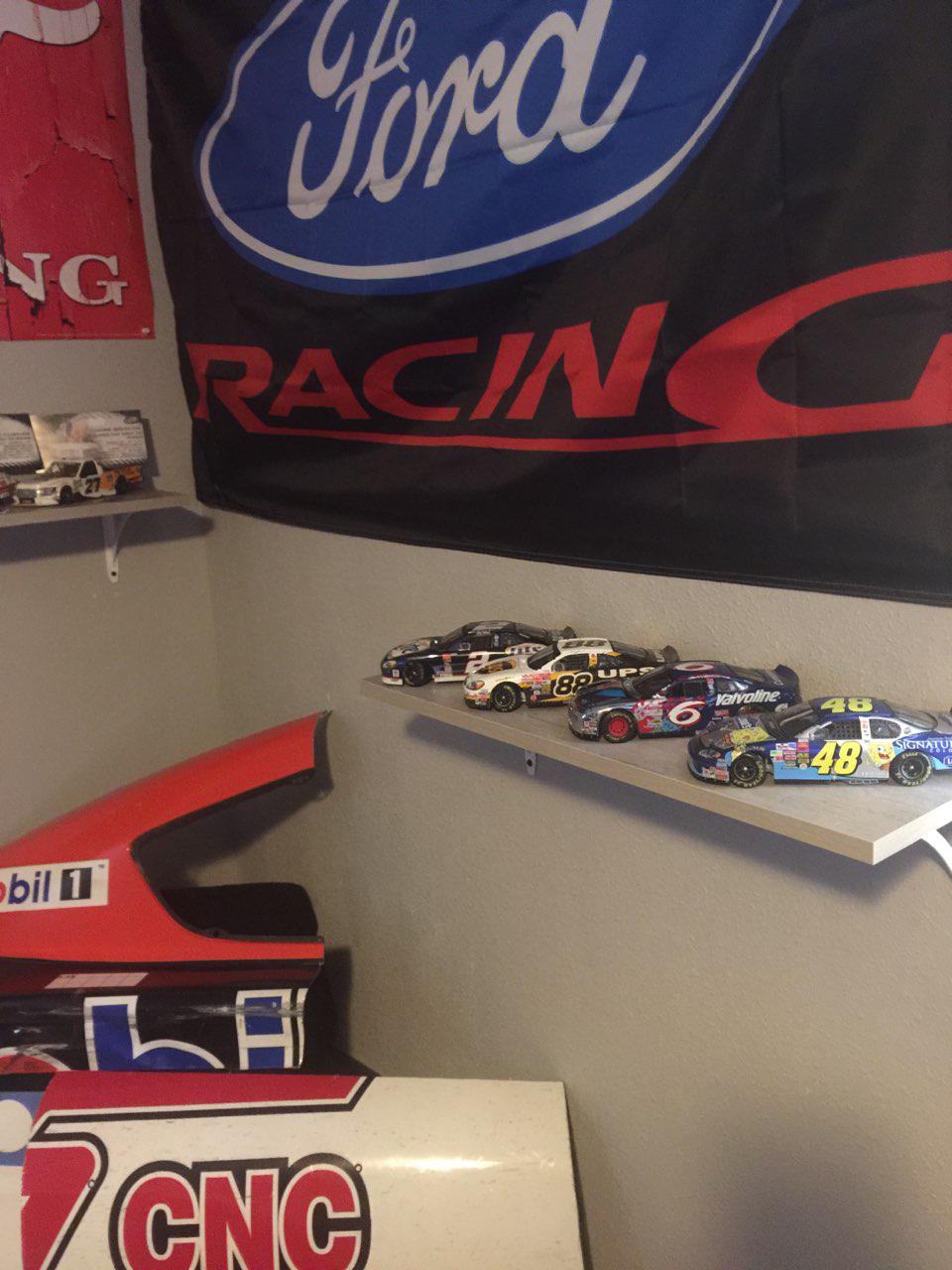 My diecast displays are coming along! NASCAR