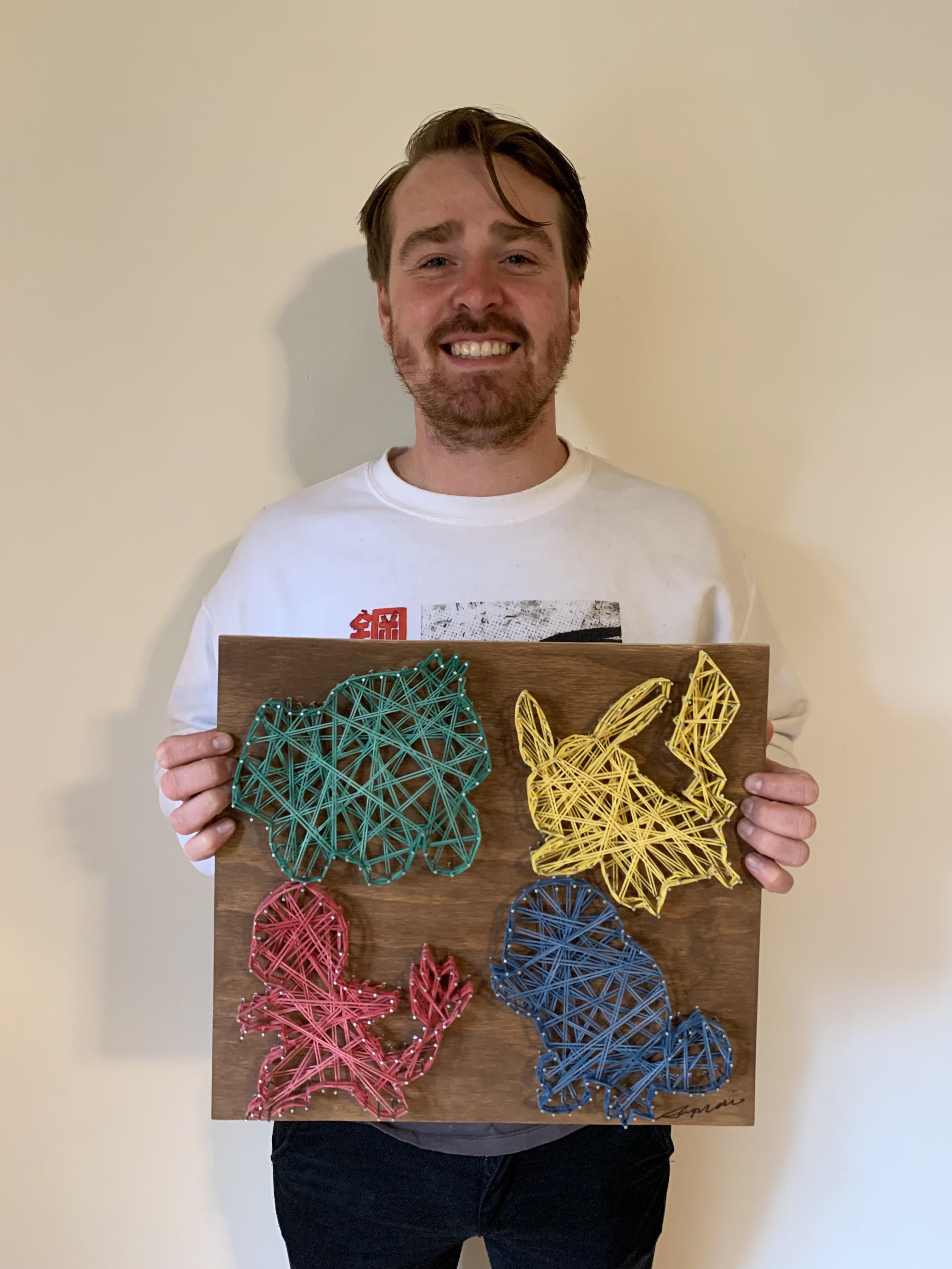 Rubber band art I finished recently r/crafts
