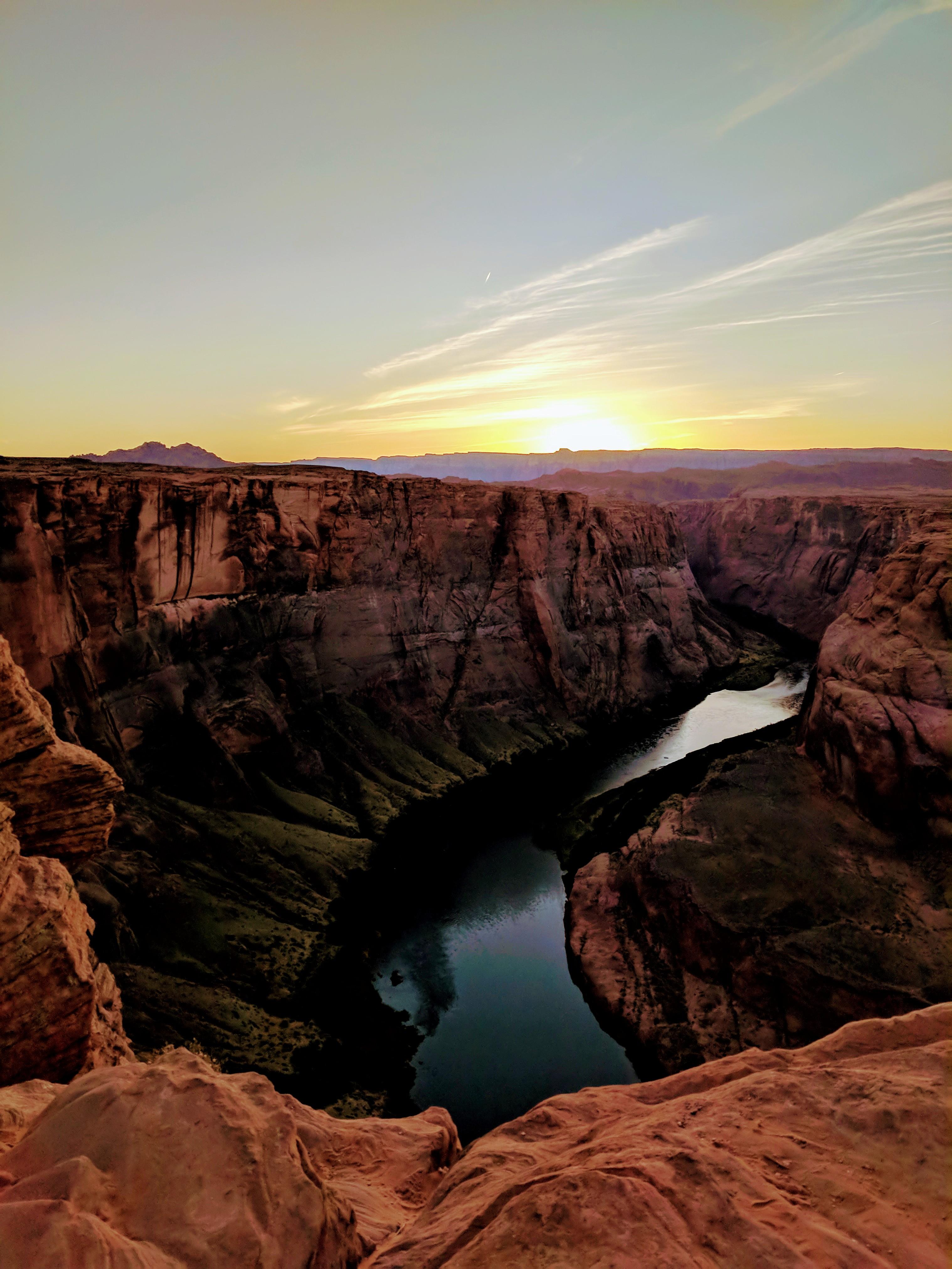 Sunset over Horseshoe Bend, Page AZ, USA. Last year with 9 friends
