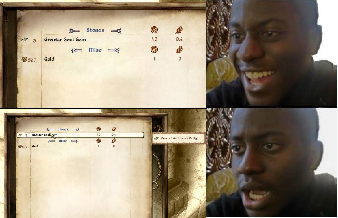 Finding Soul Gems in loot r/oblivion