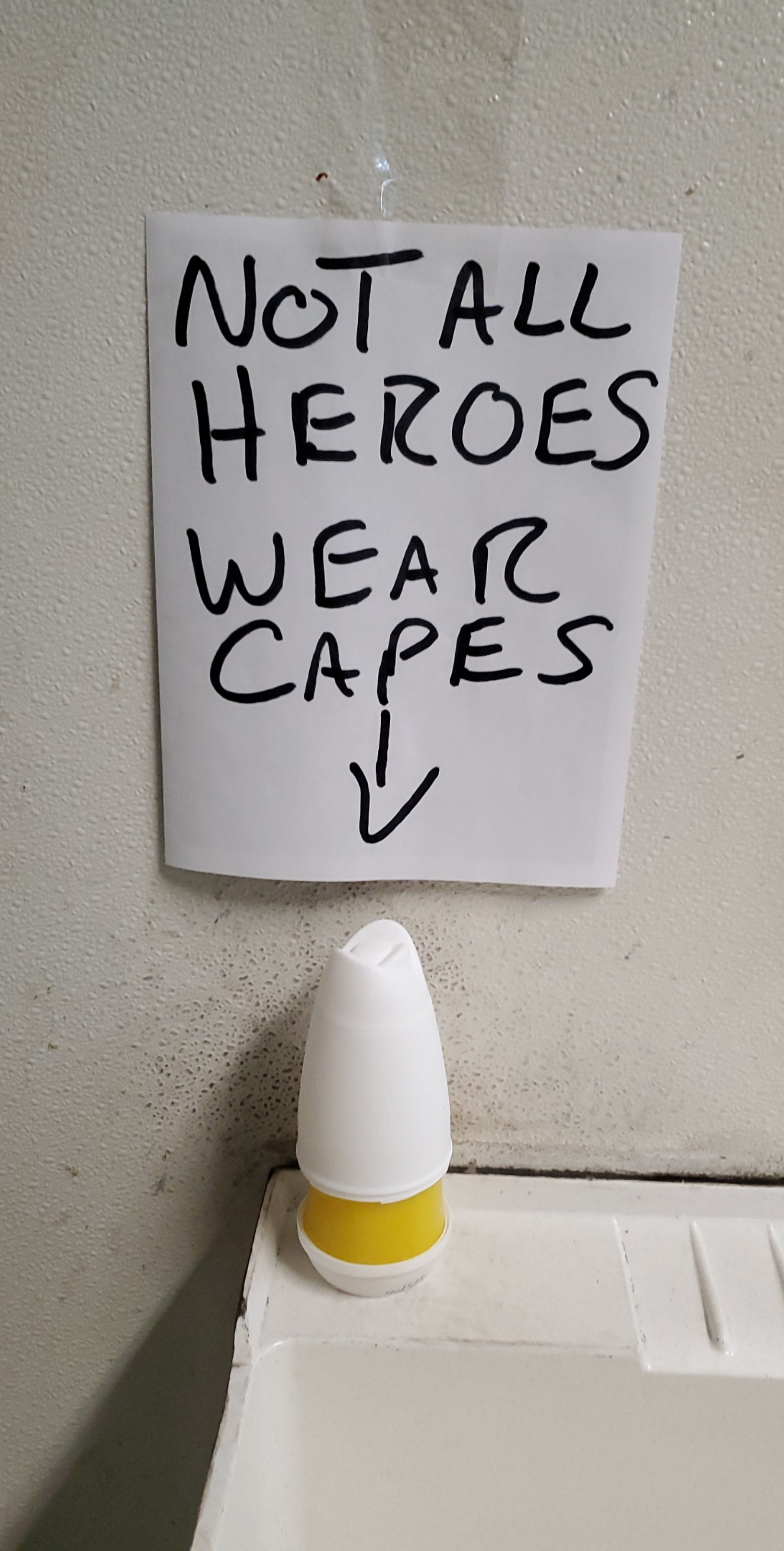 The bathroom at work doesn't smell pleasant to say the least. People