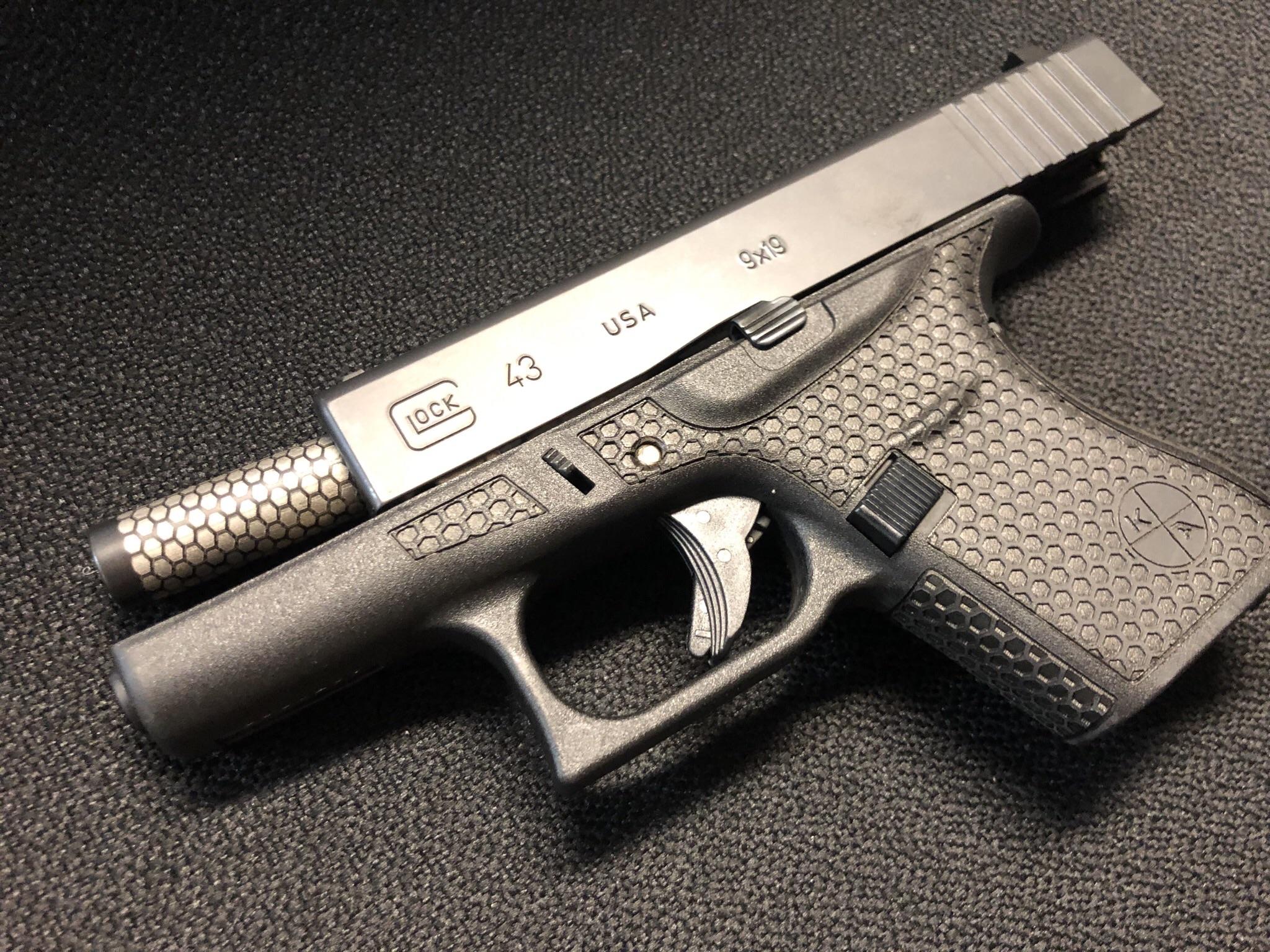 My laser engraved Glock 43 r/Glocks