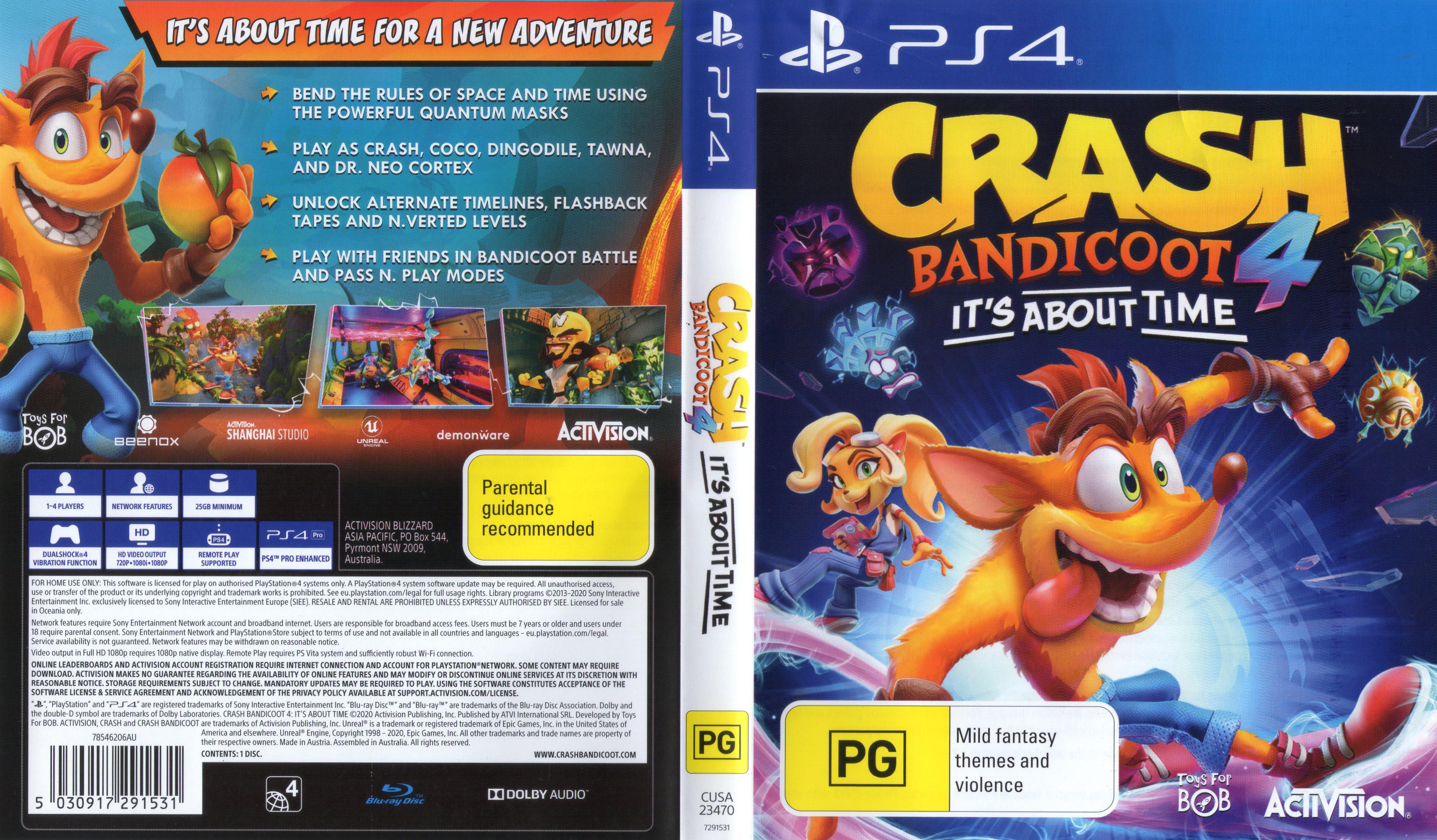 [PS4] Crash Bandicoot 4 It's About Time [PAL] r/VideoGameRetailCovers
