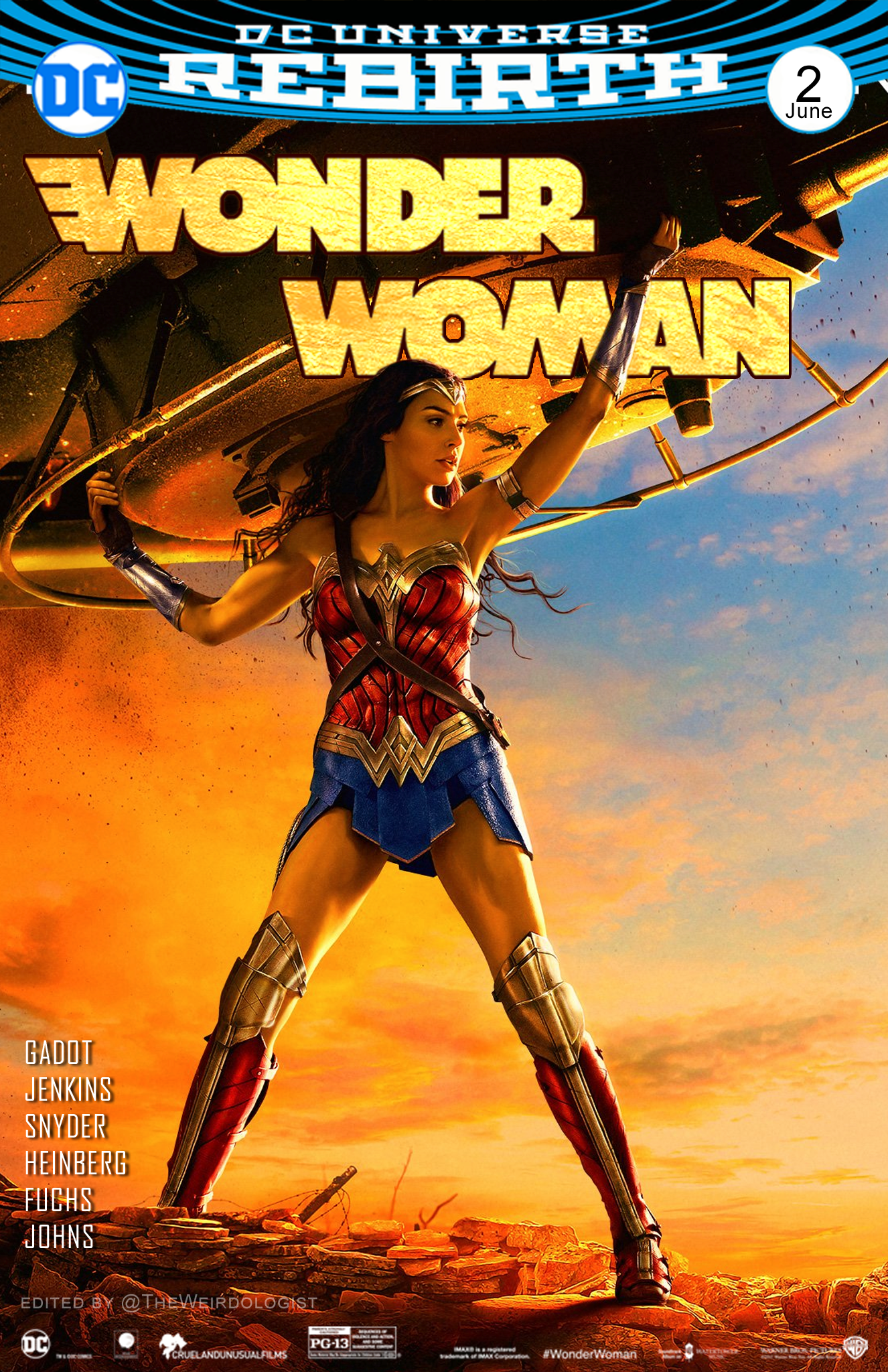 DCEU Wonder Woman poster as Rebirth Cover (xpost r/DC