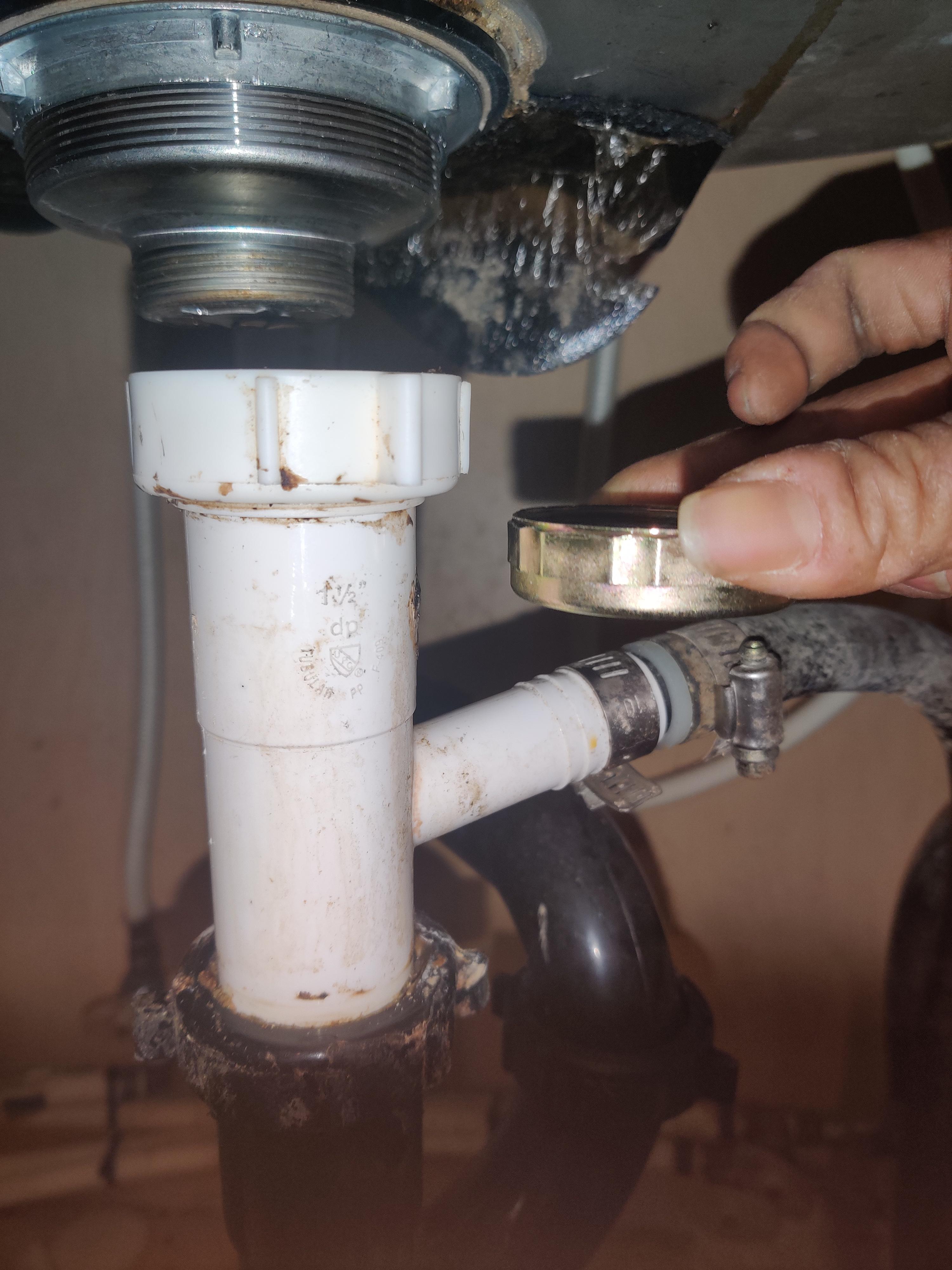 I put in a new sink strainer but the old pipes won't screw on to the