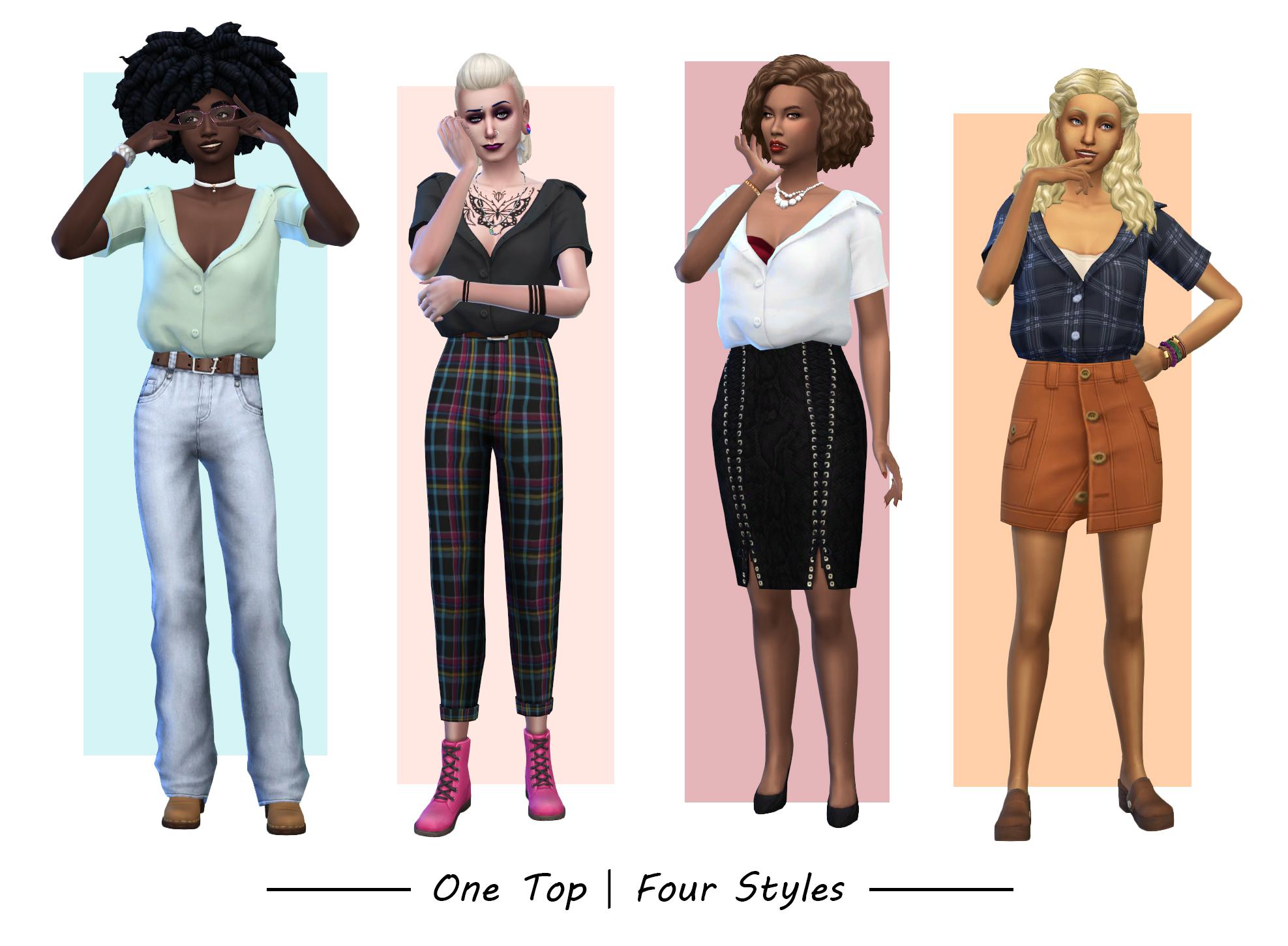 Created a lookbook for the same top in four completely different styles