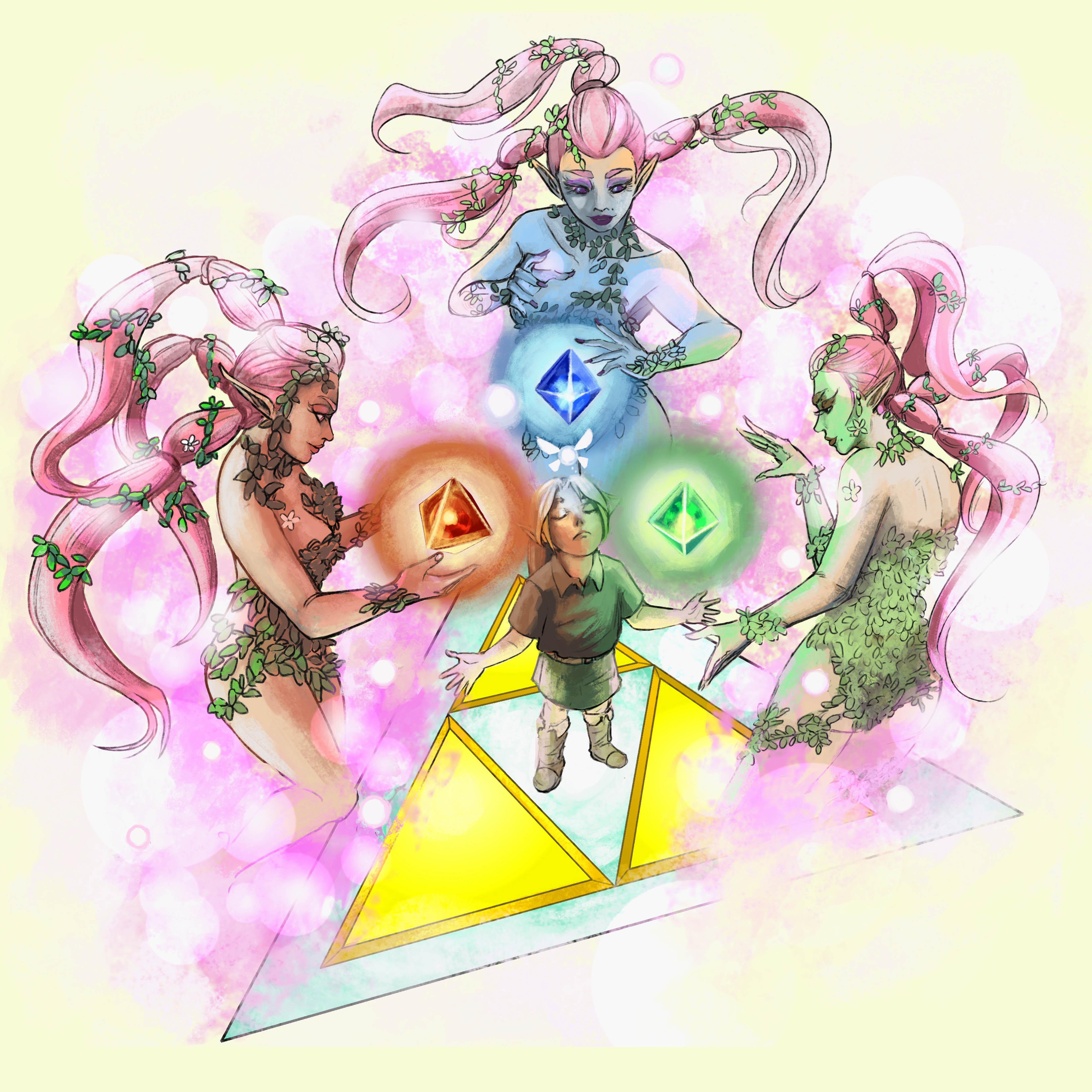 [OoT] Link at the Fairy Fountain! Receiving Nayru's Love / Farore's Wind / Din's Fire r/zelda