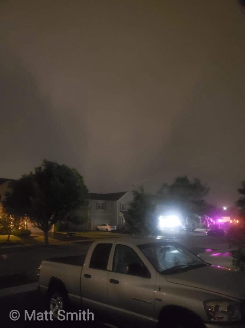 Tornado in Woodridge, Illinois. 1115 1120 PM. Very preliminary