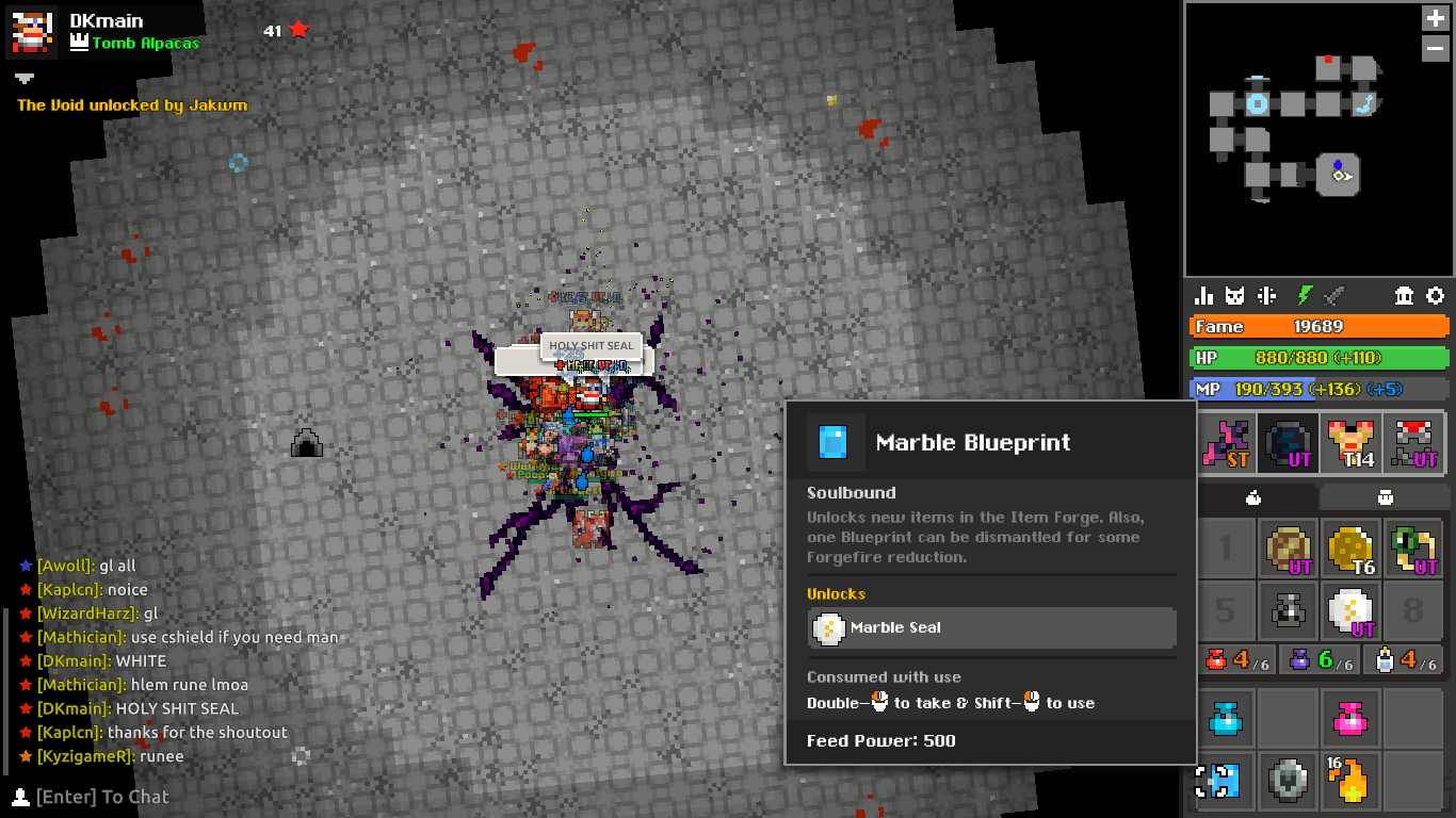 Is this insane luck? (Marble Seal + BP) r/RotMG