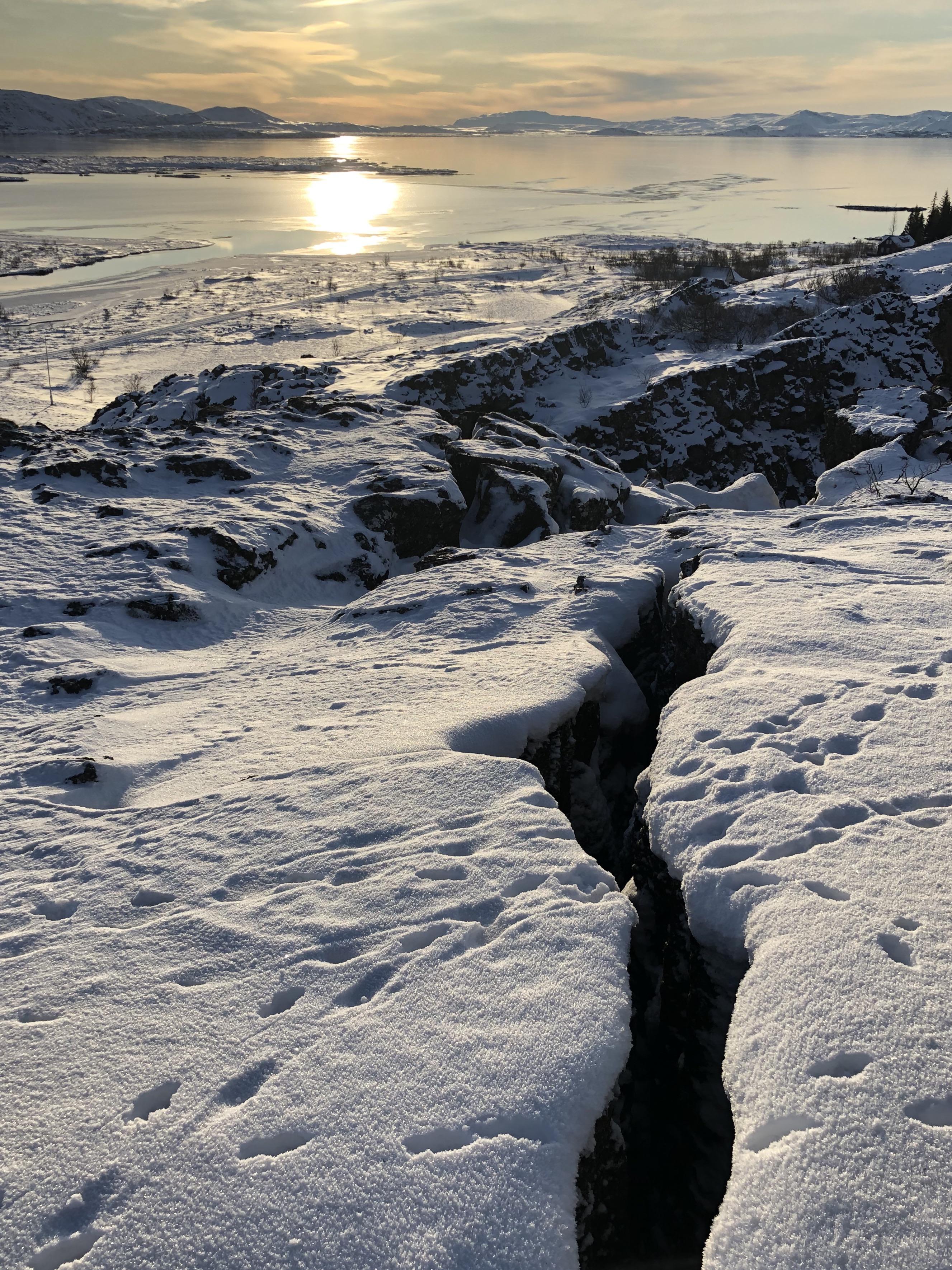 First time on Iceland. National Park of Þingvellir. Amazing tundra