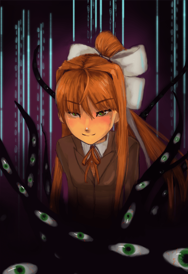 [OC Fanart] She'll always keep an eye on you DDLC