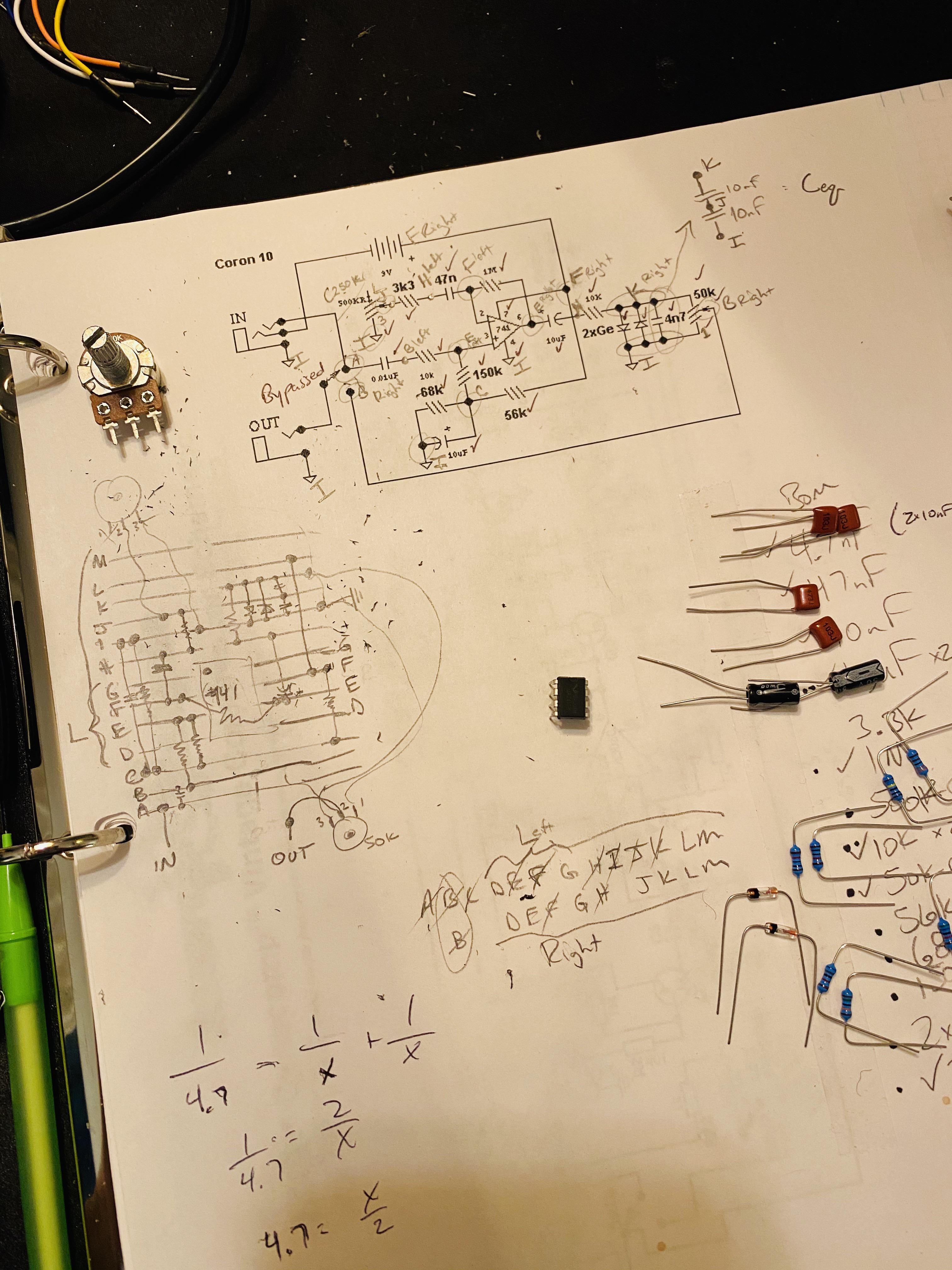 Planning. Should’ve made the schematic print bigger! Another lesson