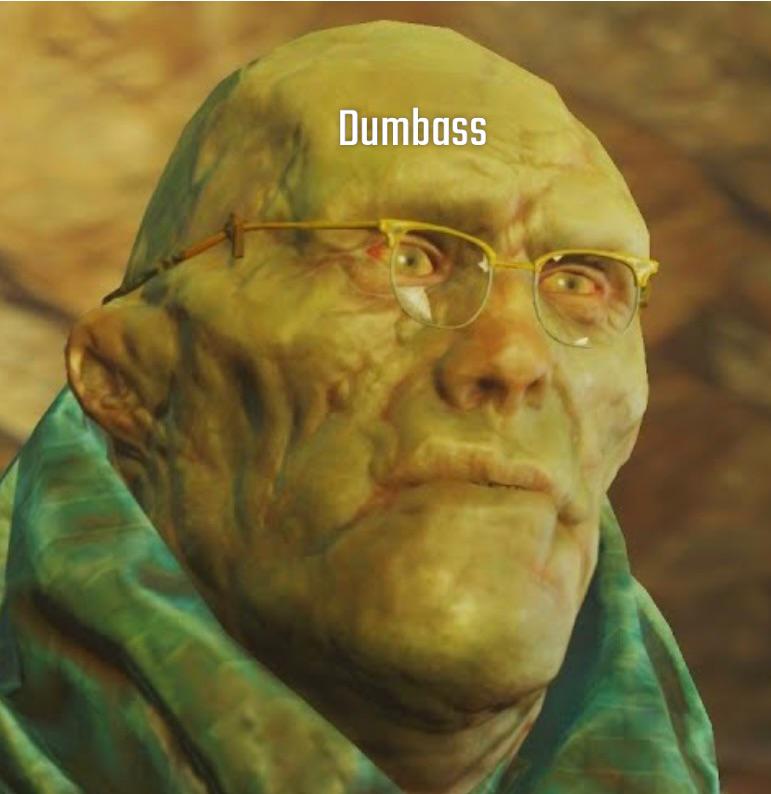 Why does this goof still wear his glasses even though both lenses are