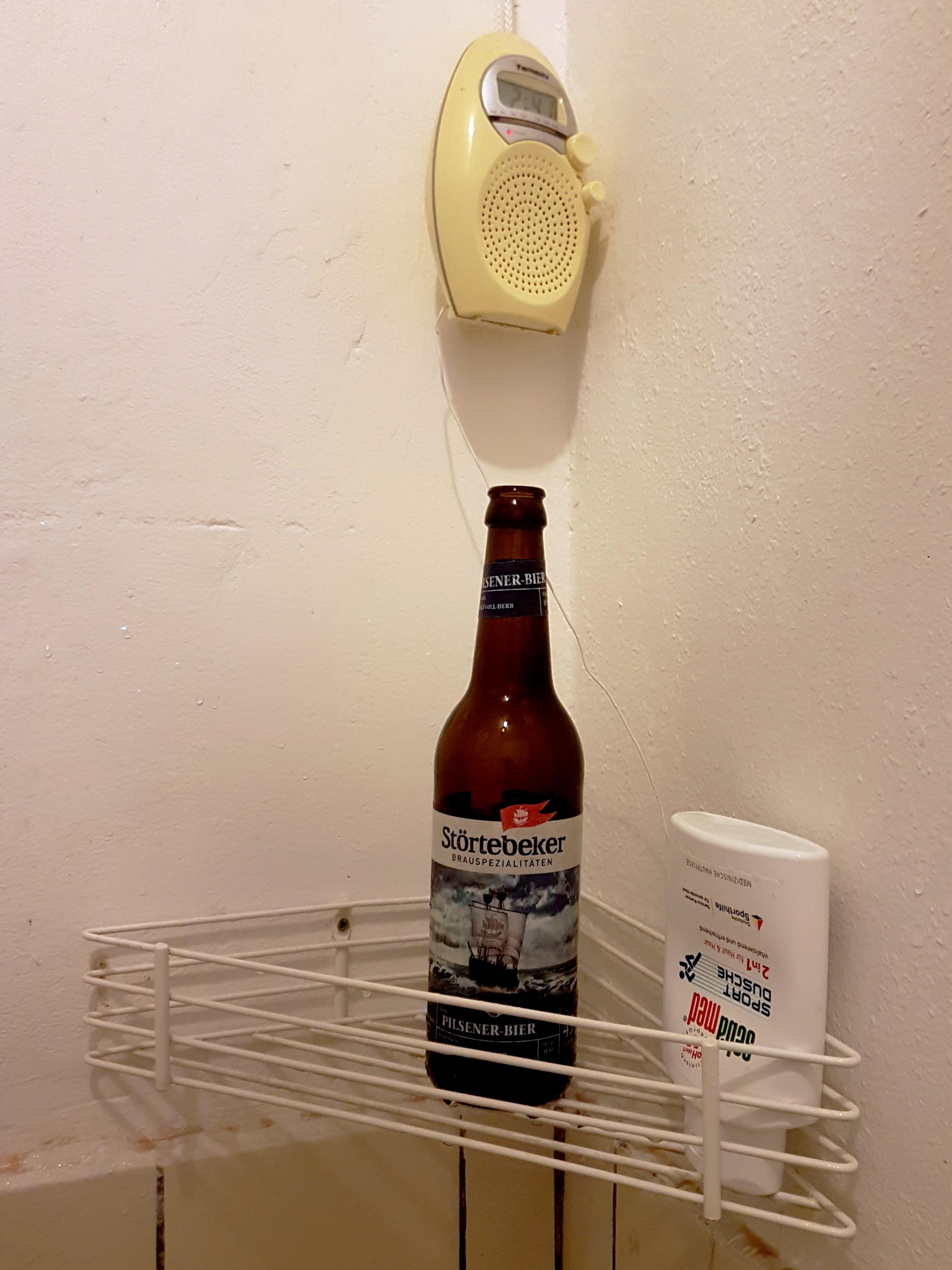 a shower beer without shower radio is like an egg without salt r