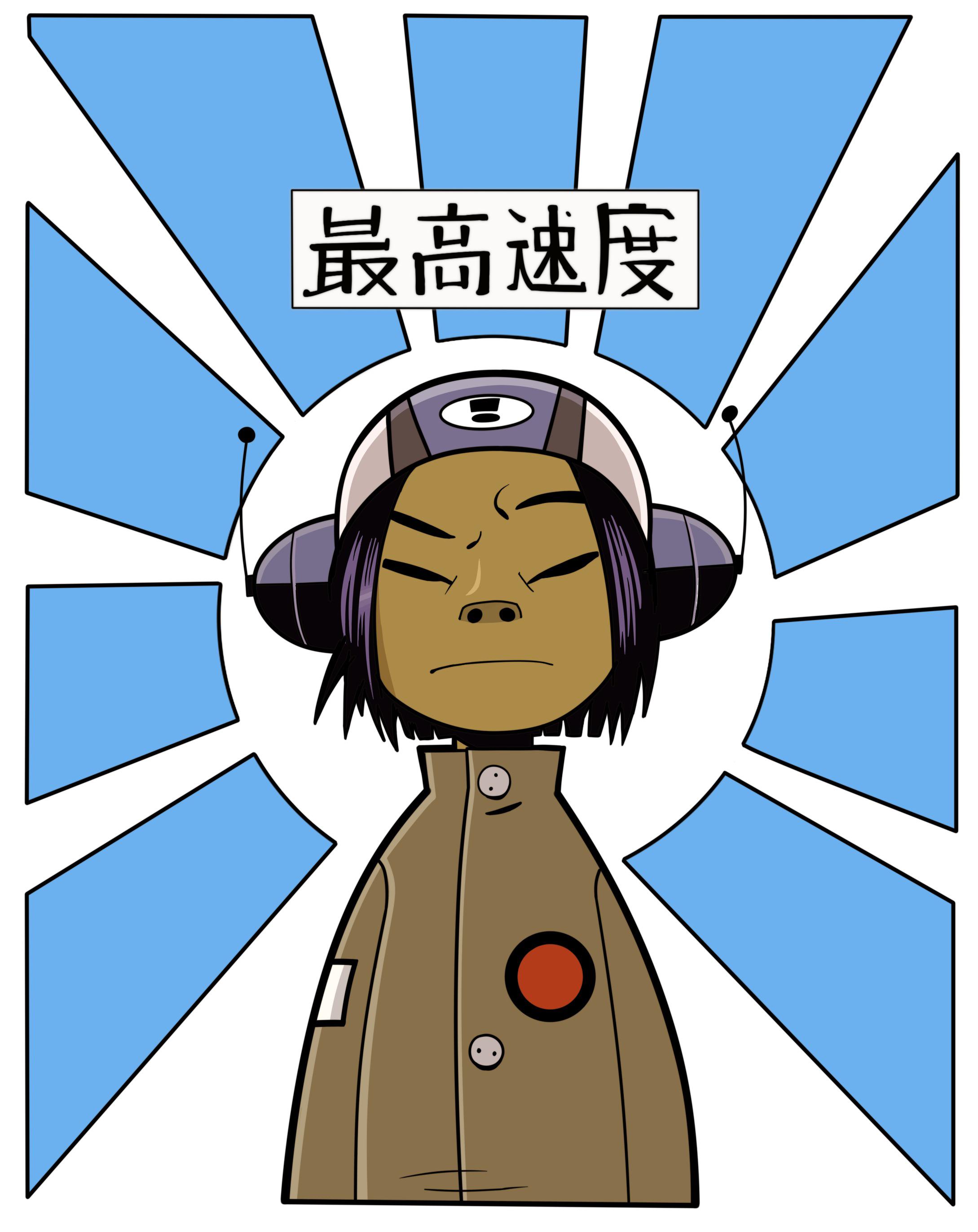 HQ phase 1 Noodle art (Made by me) r/gorillaz