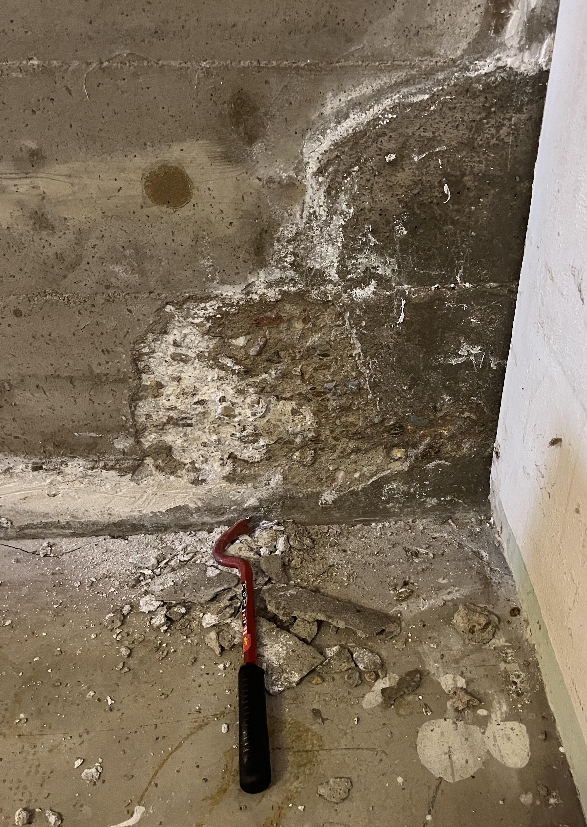 Tips to repair basement wall? (Exterior leak has been resolved) r