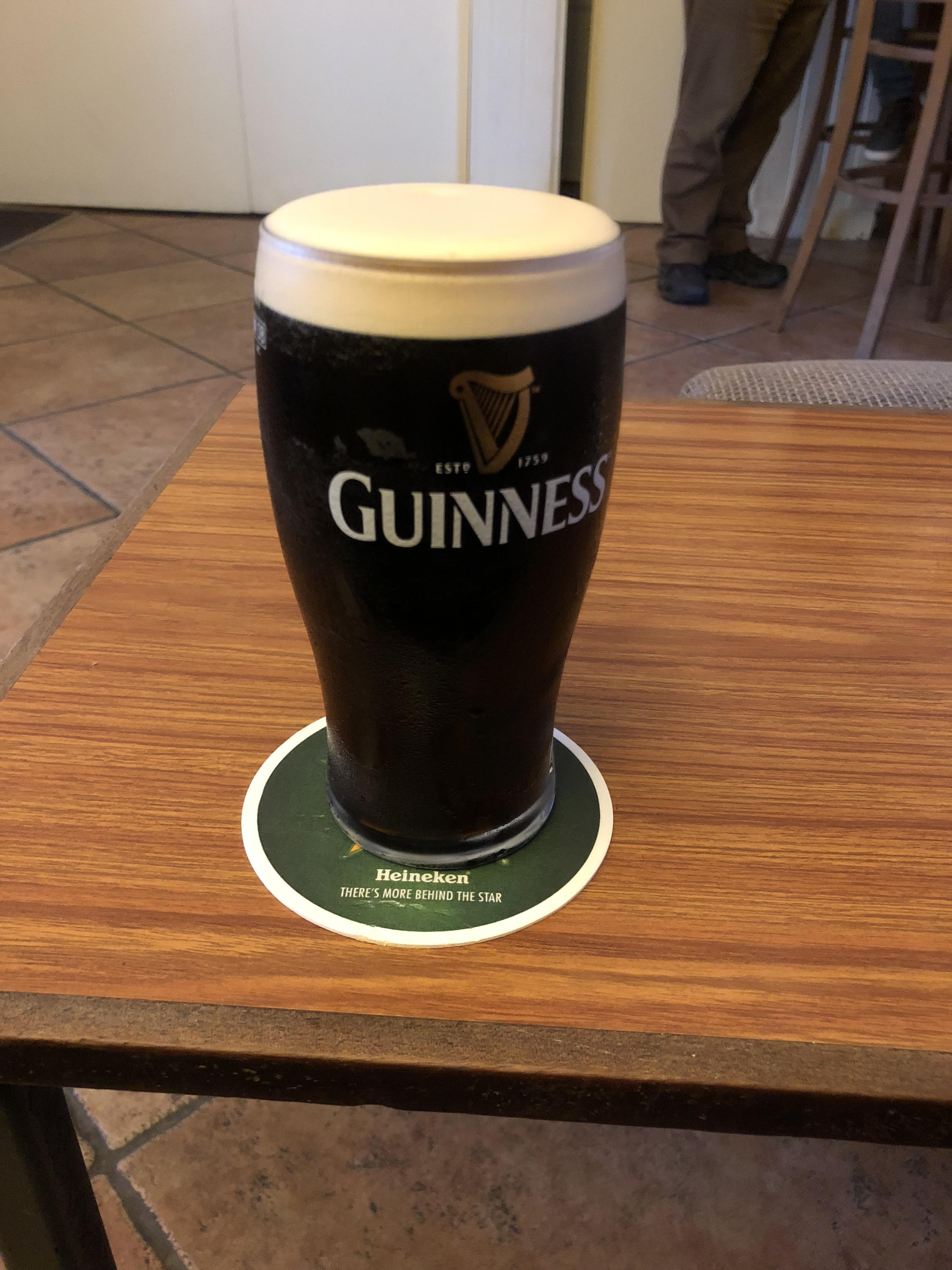 Ah lads, it’s my first pint of Guinness. Turned 18 two months ago, had beer and cider but now it