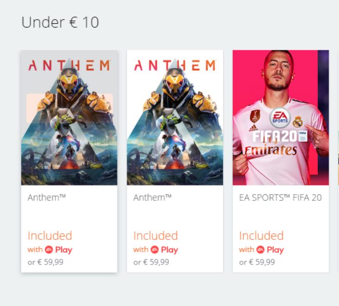 EA lists these games as "Under 10 euro" but they're still either 60
