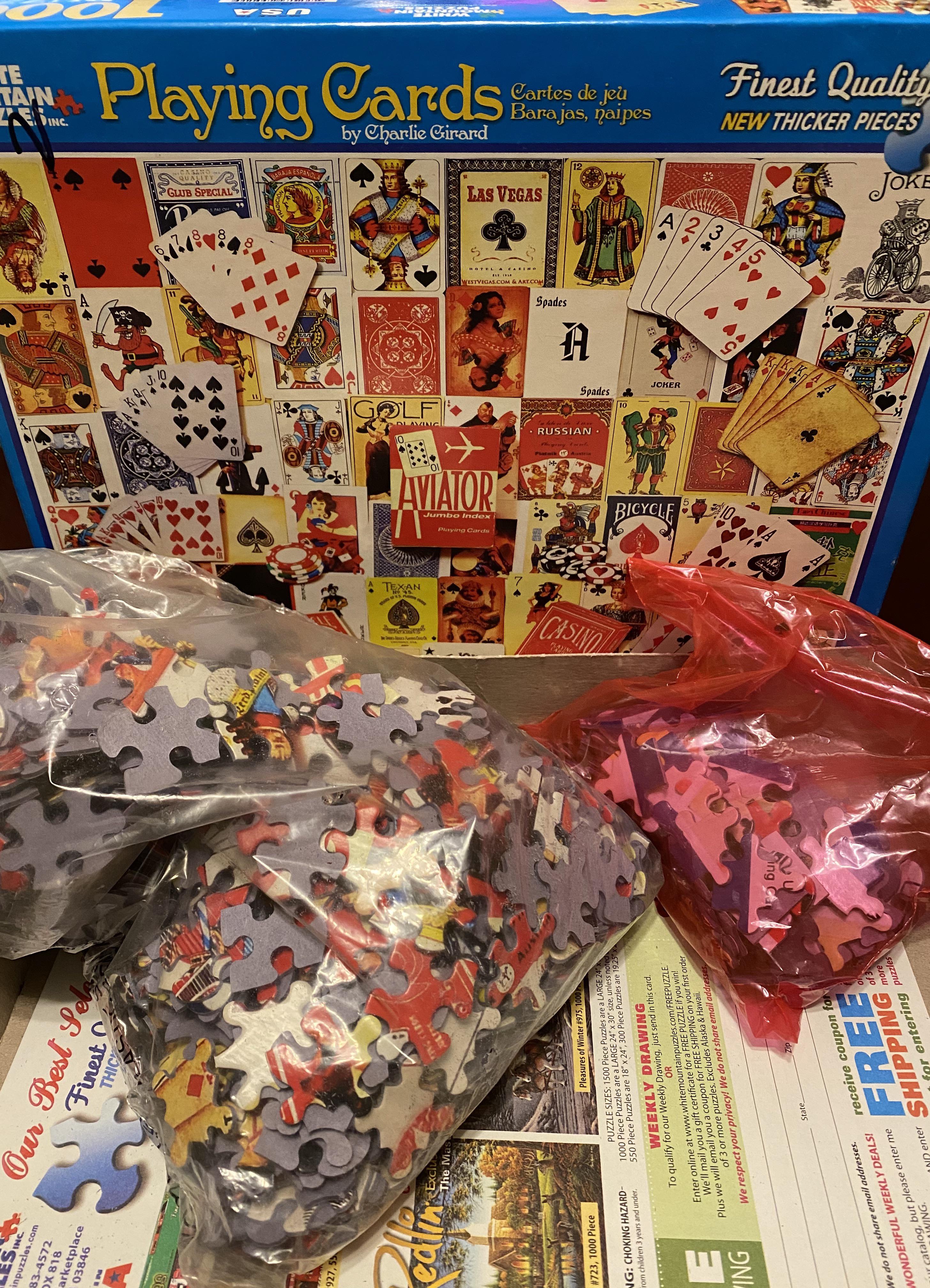 Thrift store puzzle had the edges in a separate bag! Would you rejoice