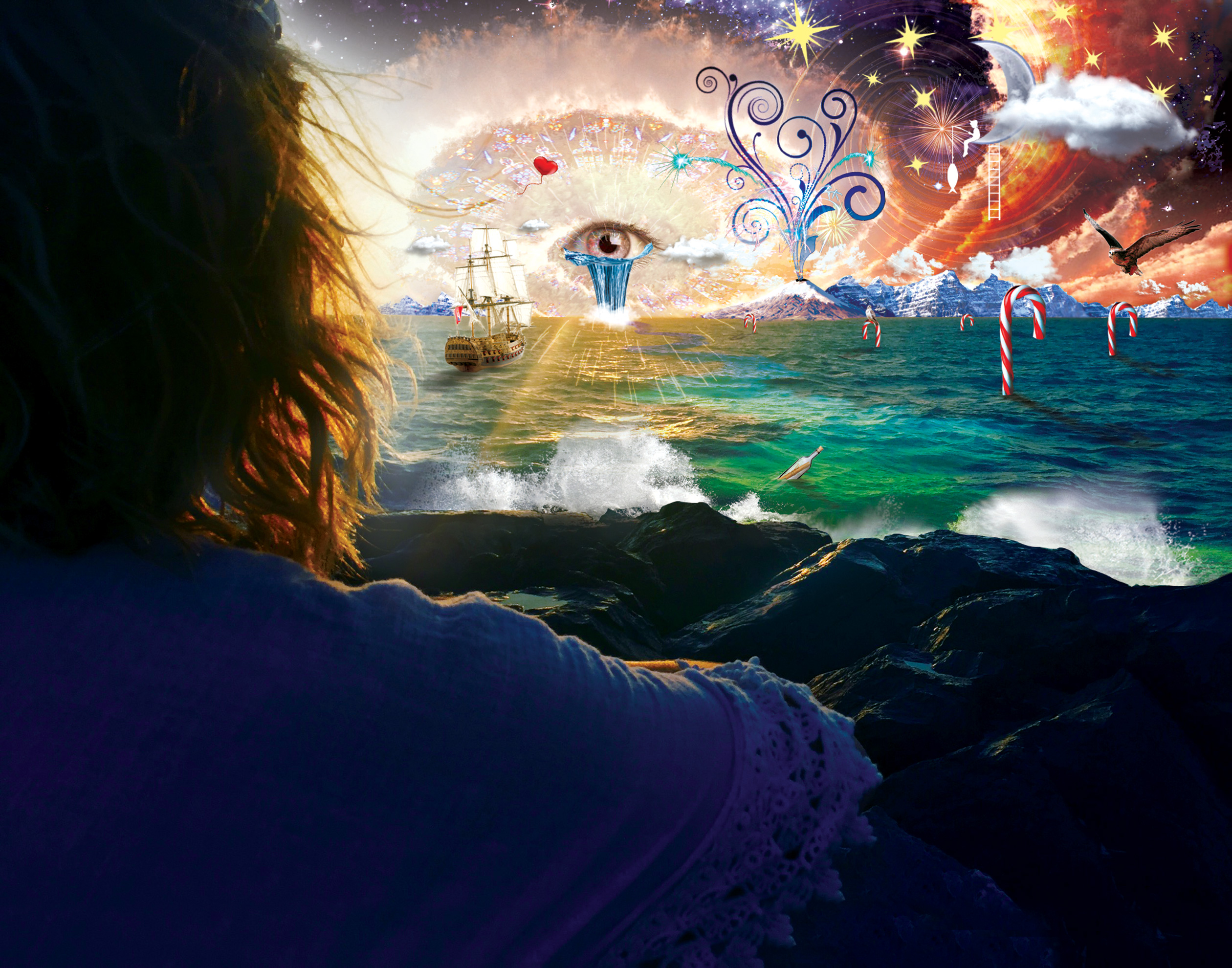 Sunset Dreamscape, Digital 2520x1980 Art