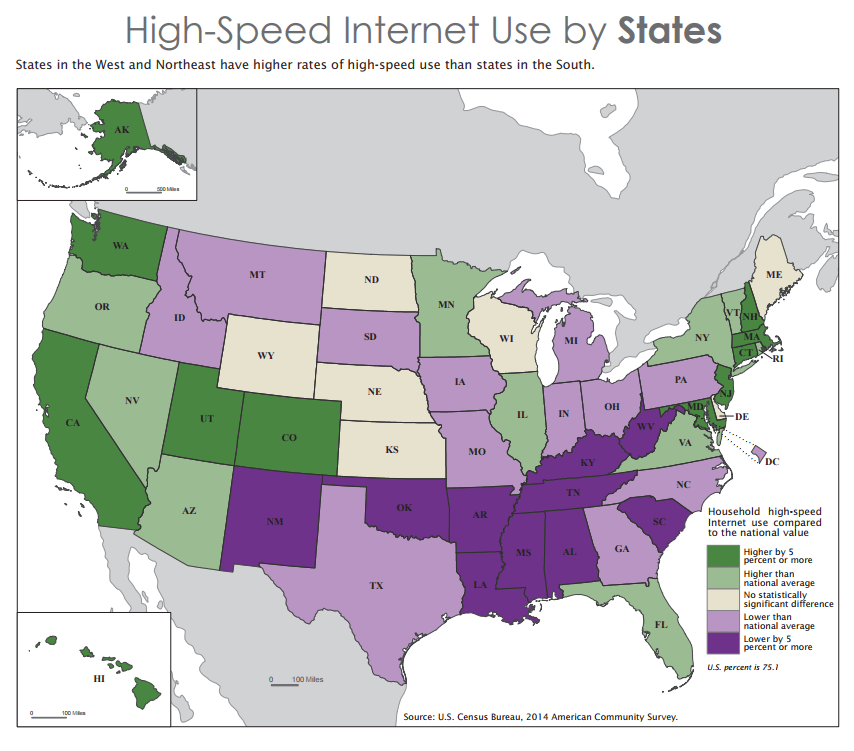 Highspeed use by US state [850x750] r/MapPorn
