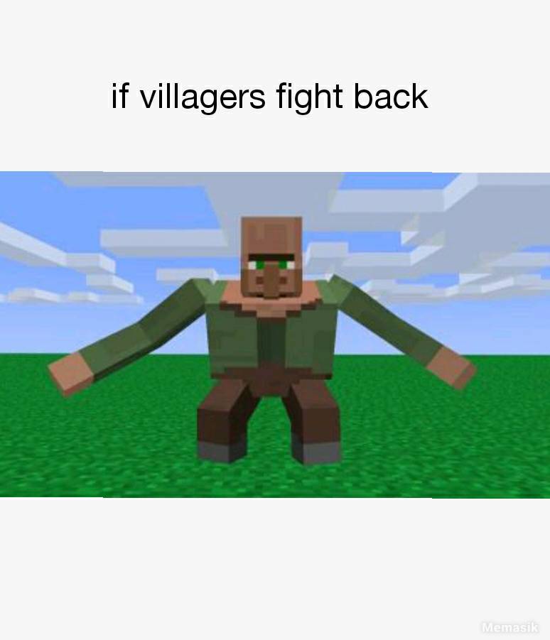 If villagers fight back r/MinecraftMemes