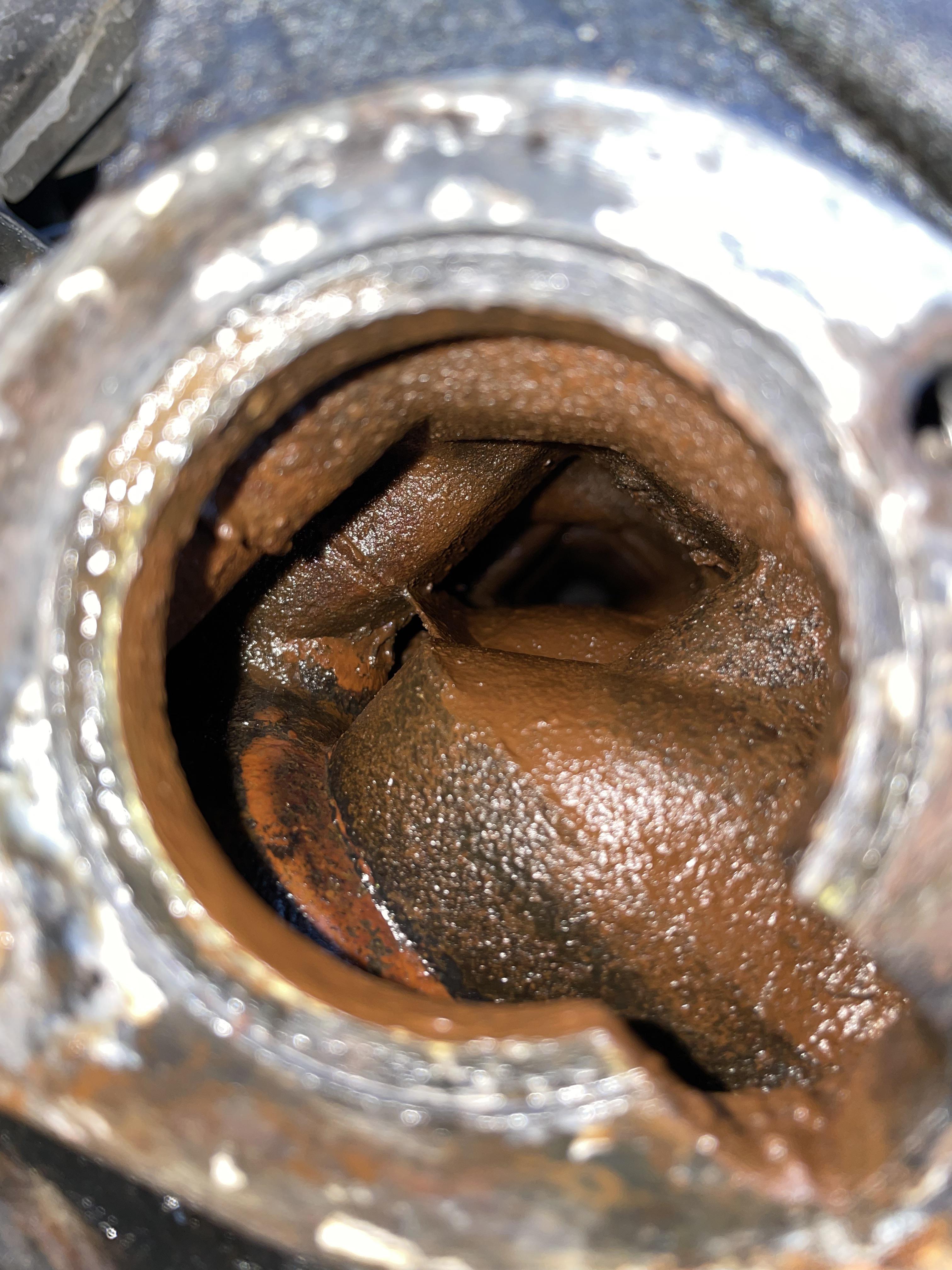 An update to my previous post re rusty coolant. This is the inside of