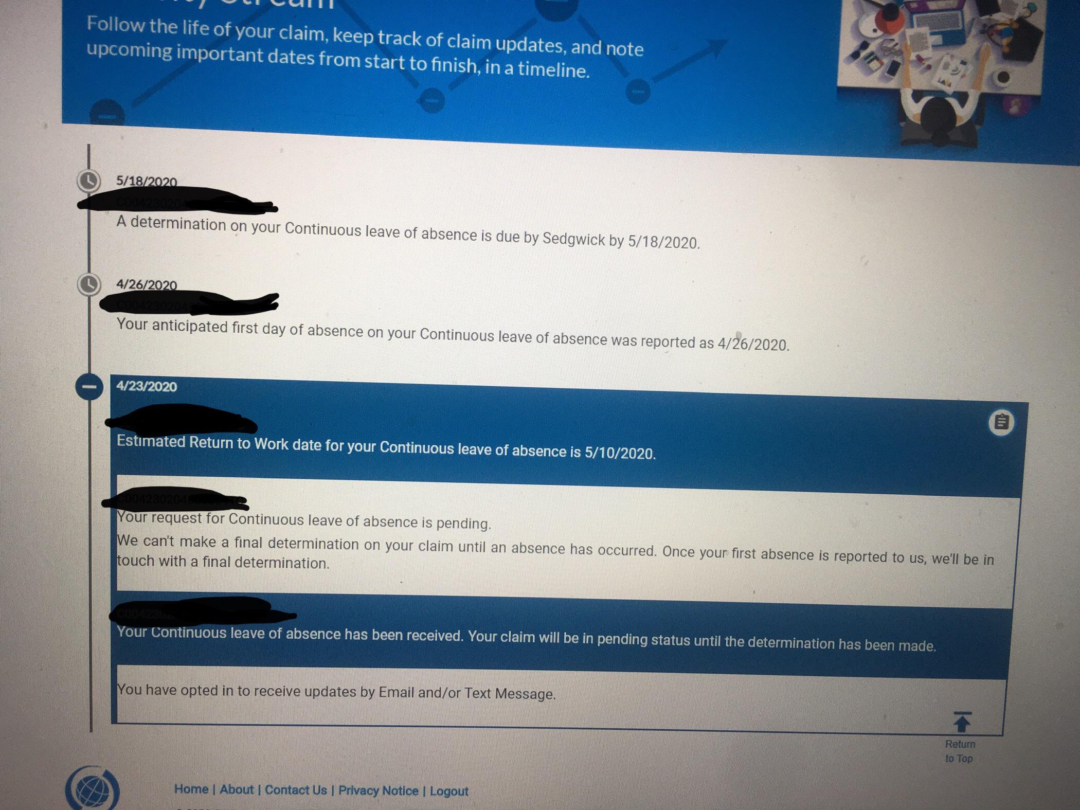 My first day of leave is supposed to be Sunday. So now all I have to do