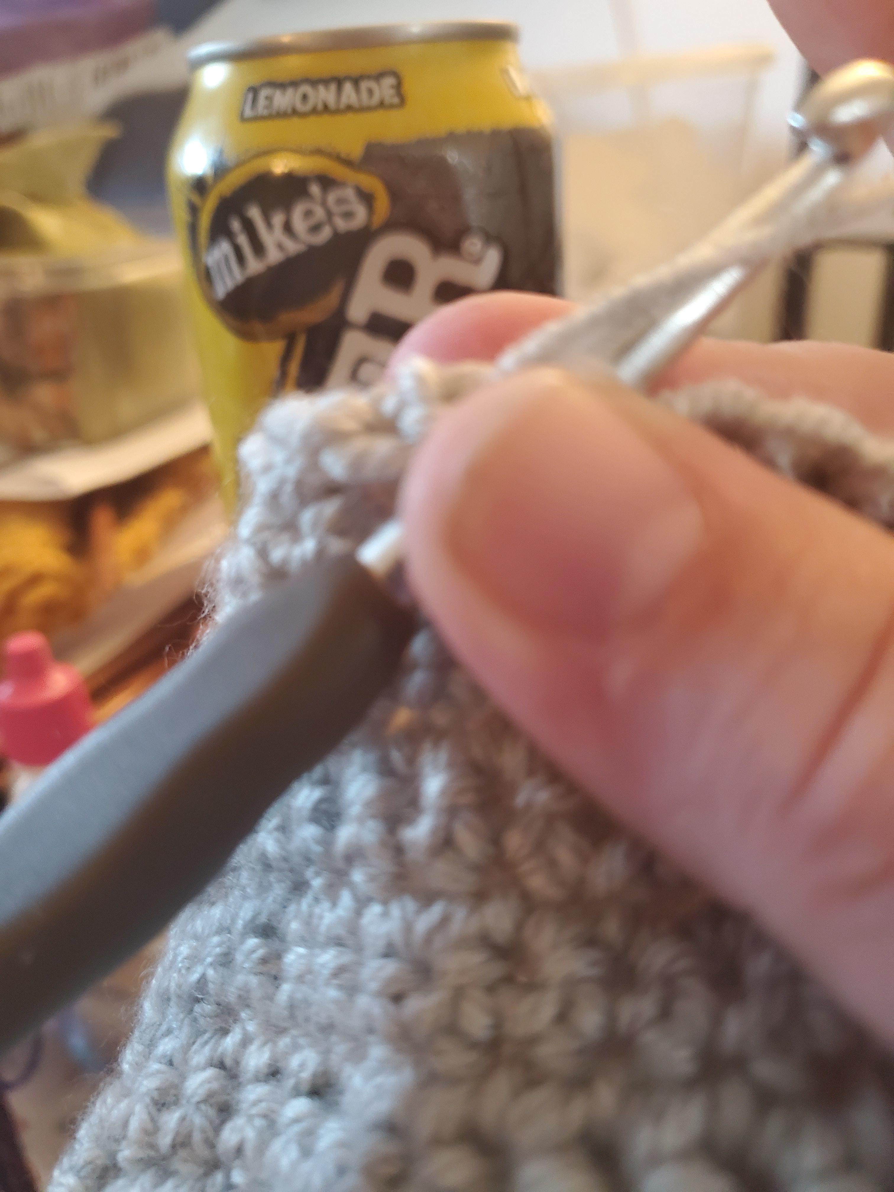 I usually knit but I got a kit for a crochet afghan so crocheting it is