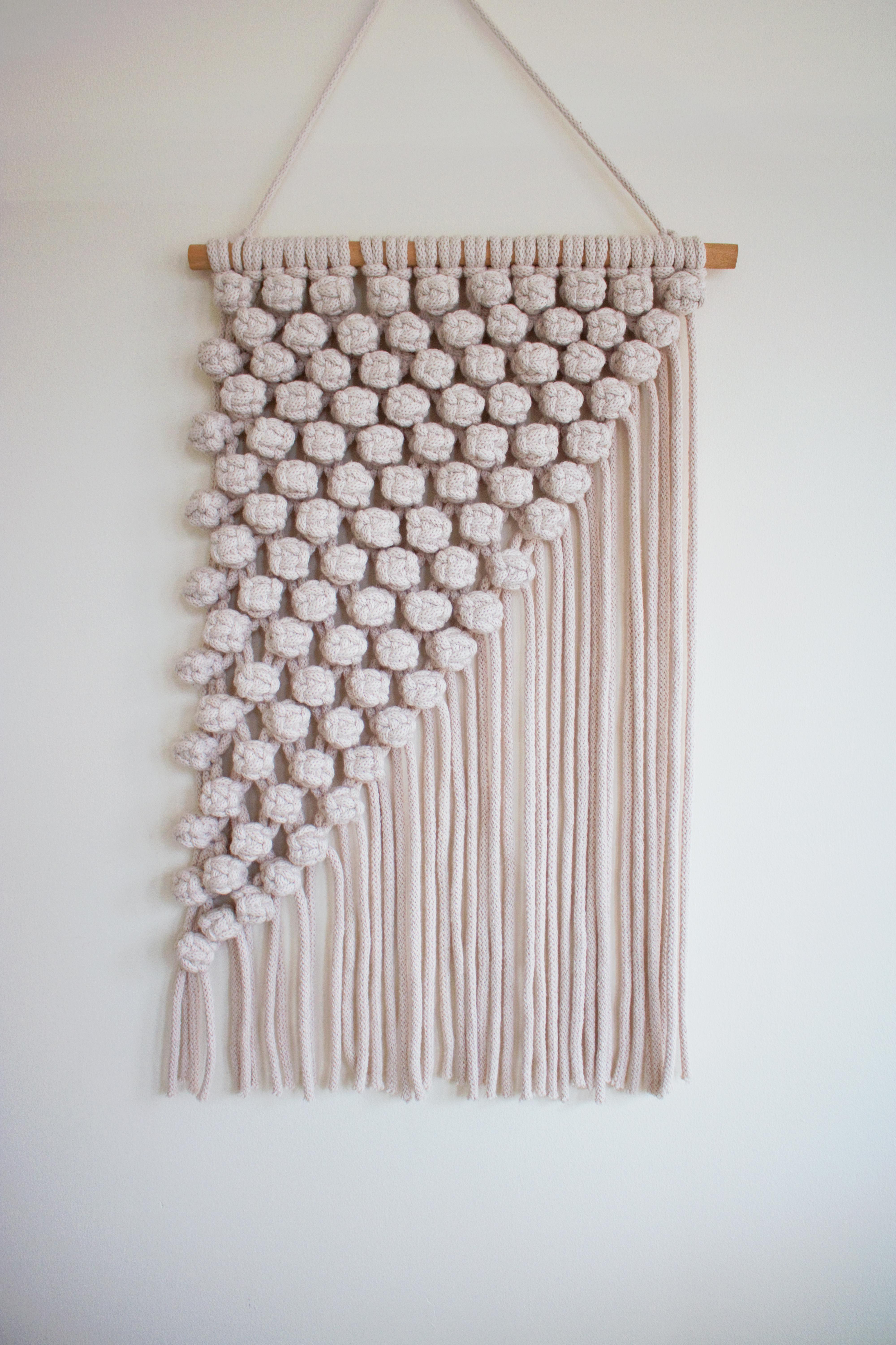 Asymmetric Macrame Berry Knot Wall Hanging r/macrame