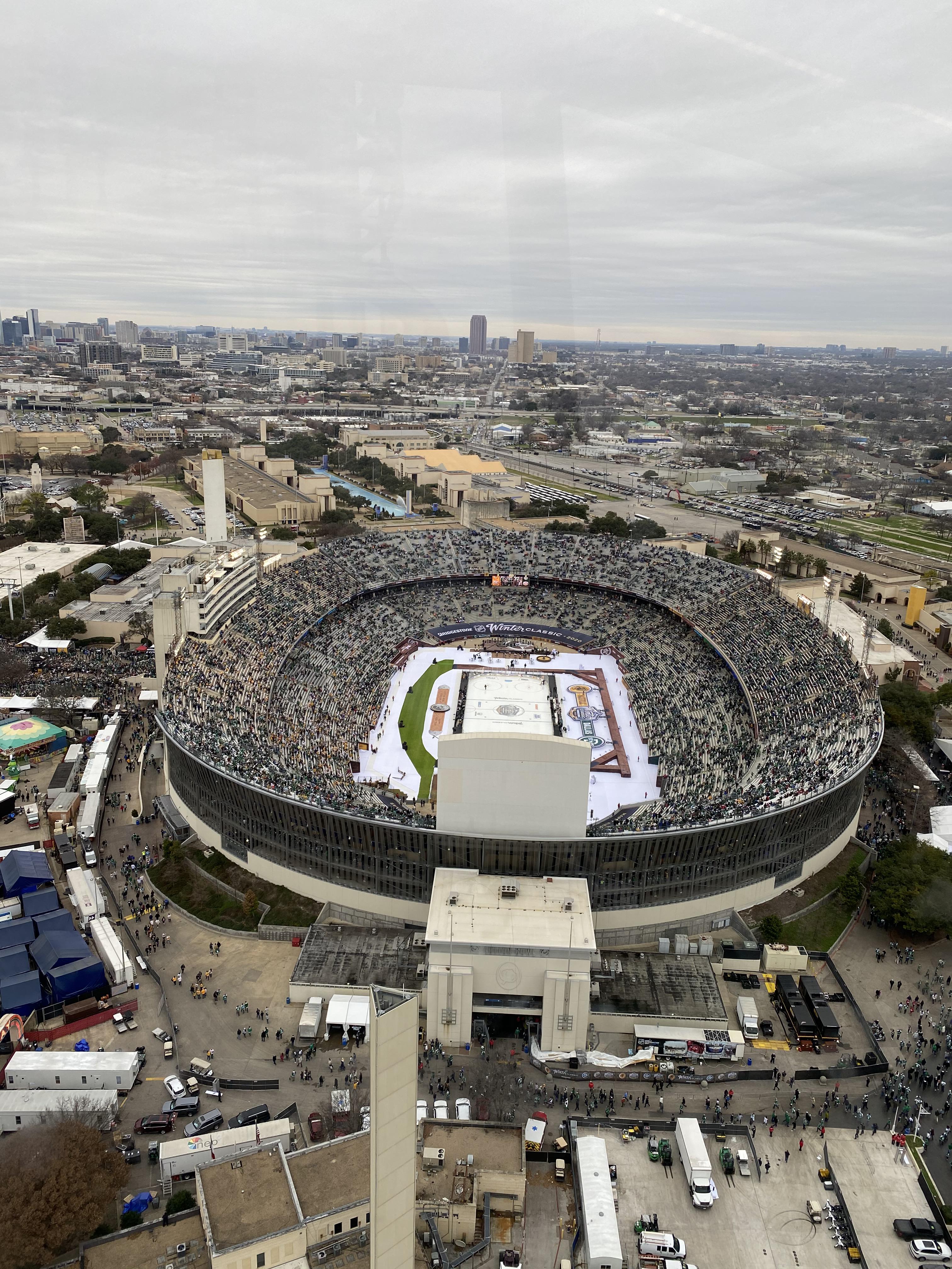 My view of the Cotton Bowl stadium yesterday for the Winter Classic