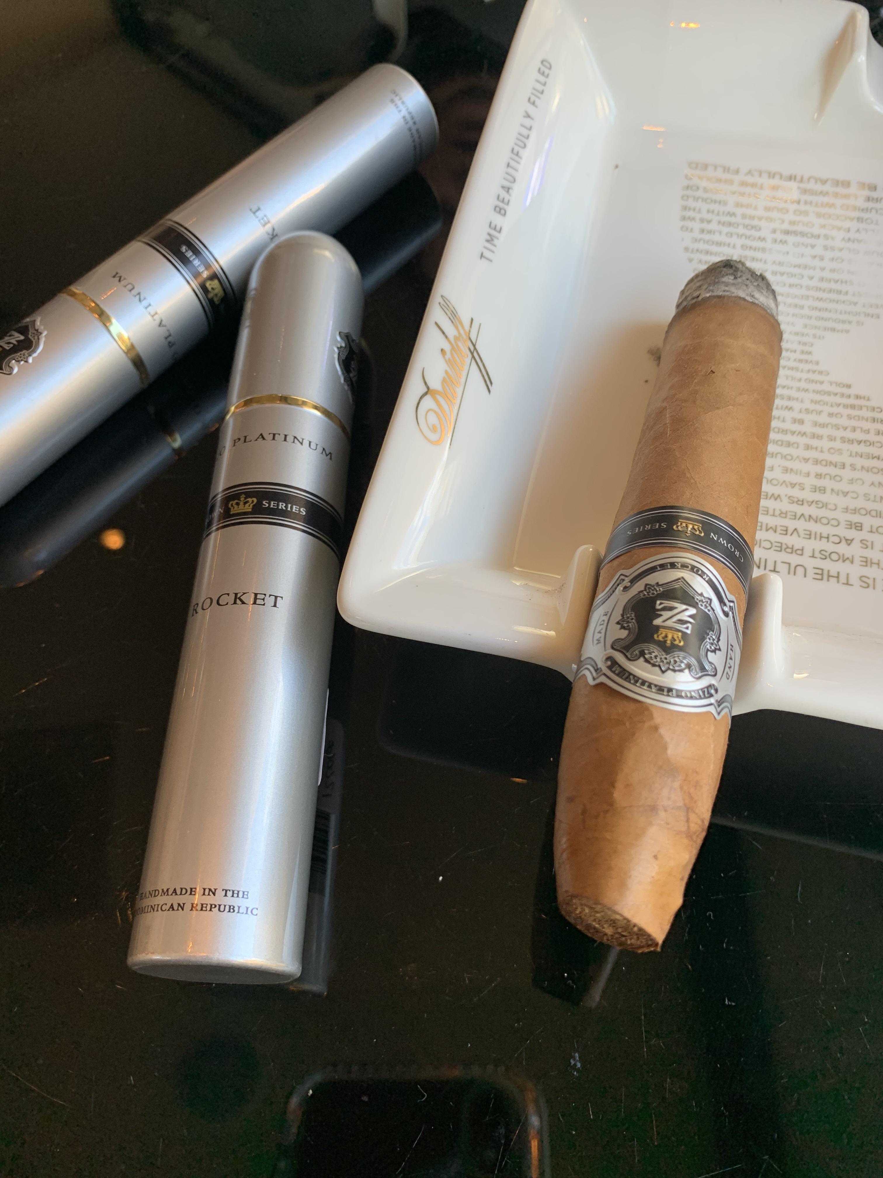 Davidoff lounge in Las Vegas. Zino Platinum Rocket. Has to be the