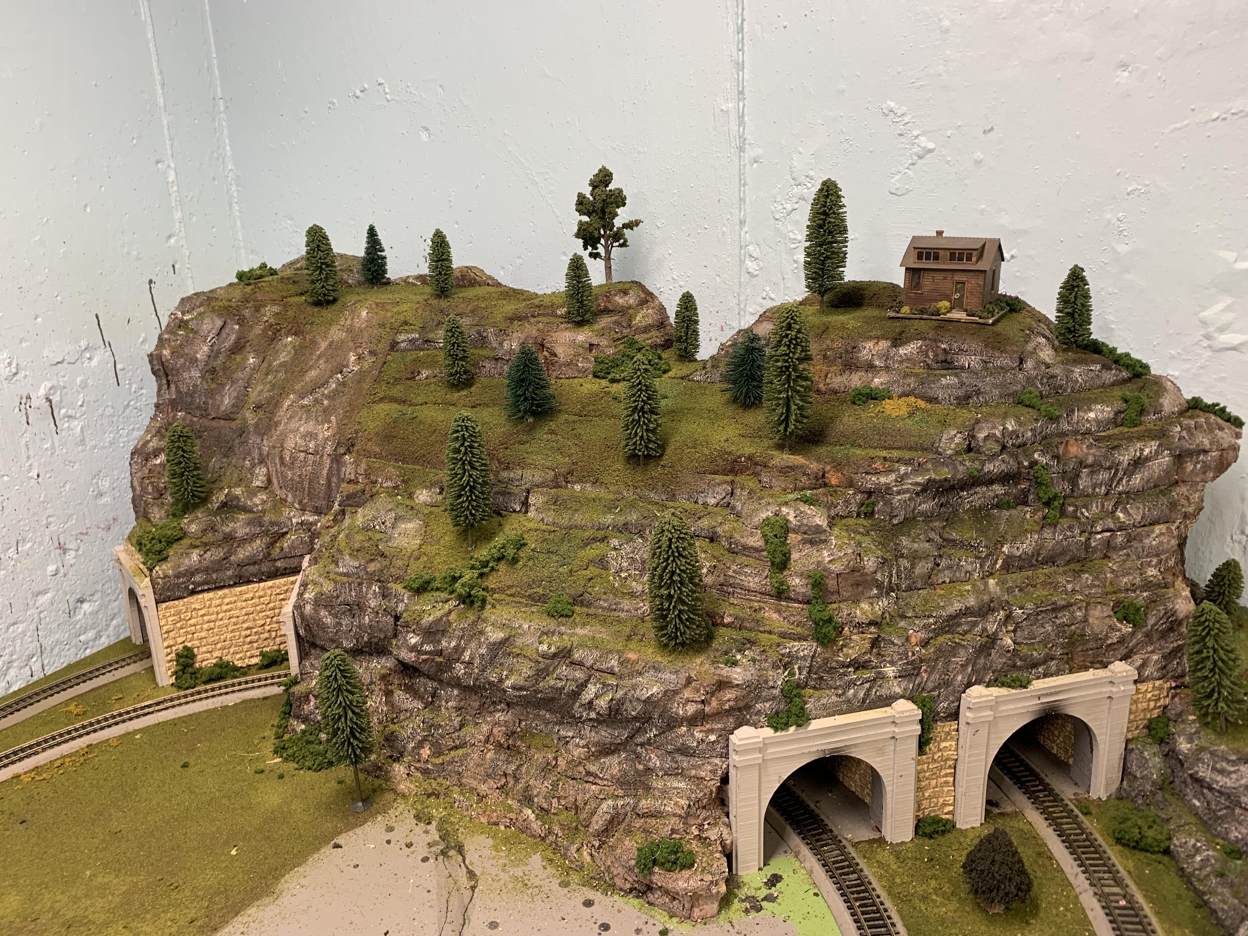 Almost finished with my HO scale mountain. What do you think? r