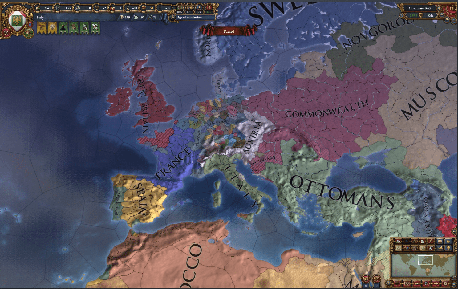 My best game after 100 hours of EU4 (Milan) r/eu4