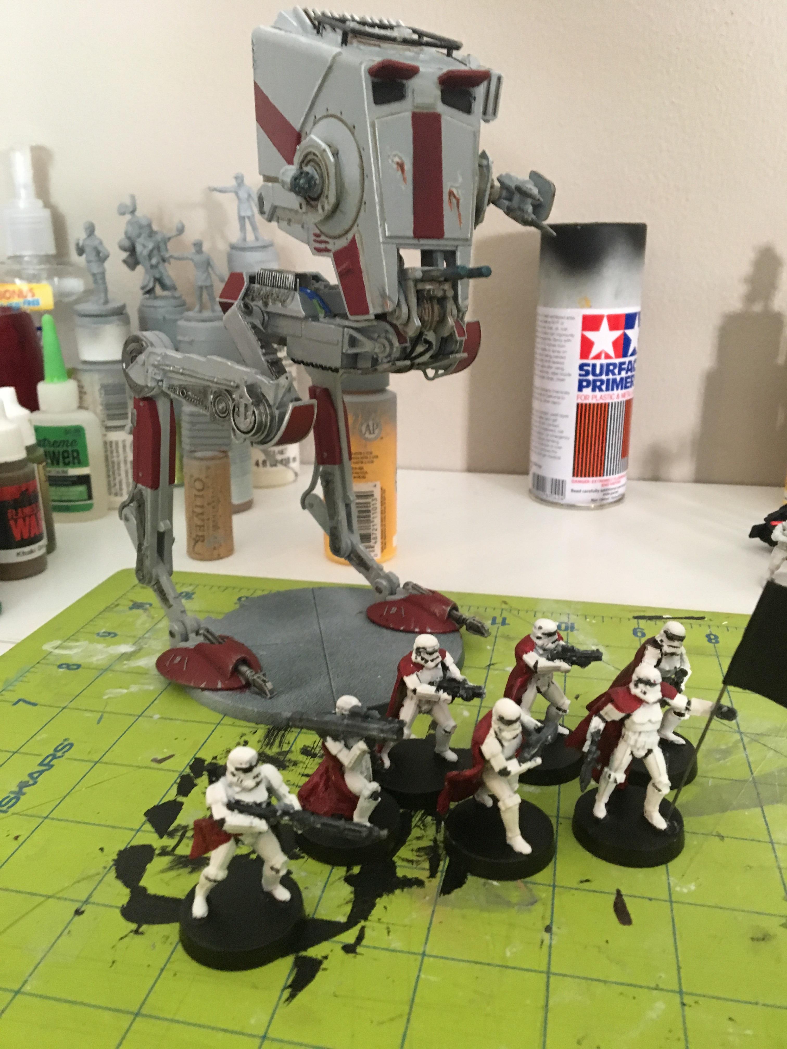 Here is the finished ATST from Star Wars legion I did for a buddy, it